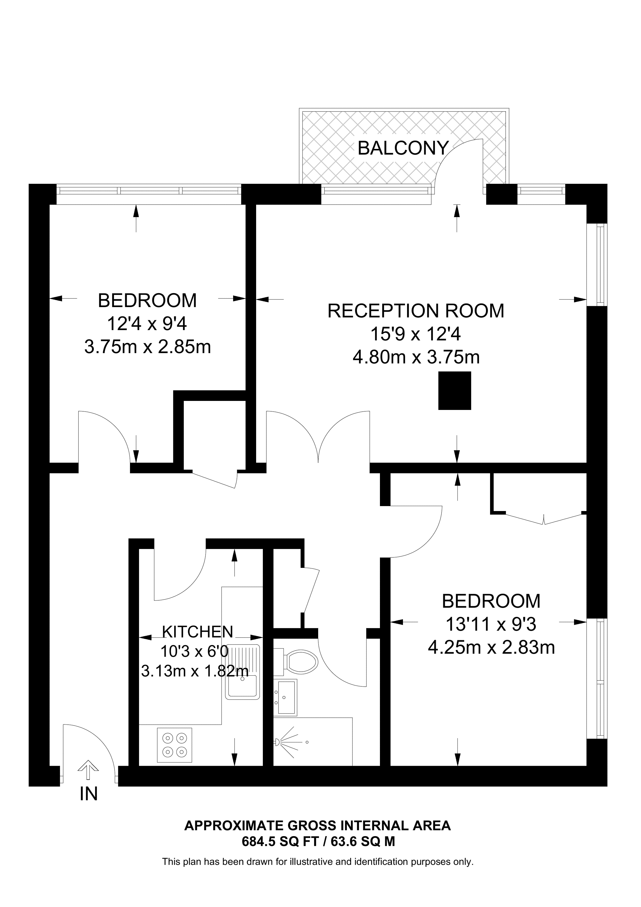 New Park Road, Brixton floorplan