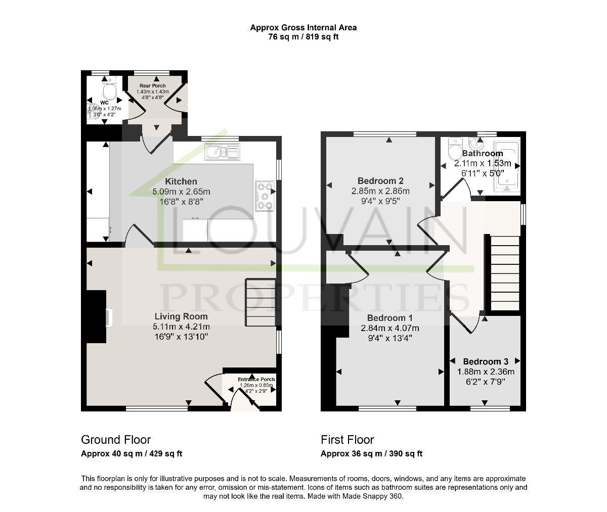 46 Maeshafod, Abertillery floorplan