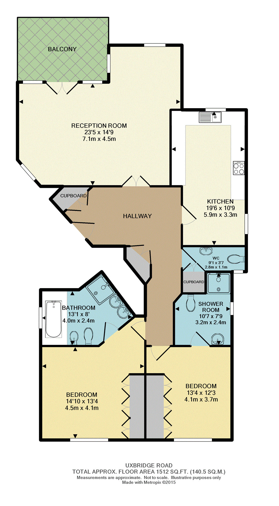 2 Bedrooms Flat to rent in White Orchards, Uxbridge Road, Stanmore HA7