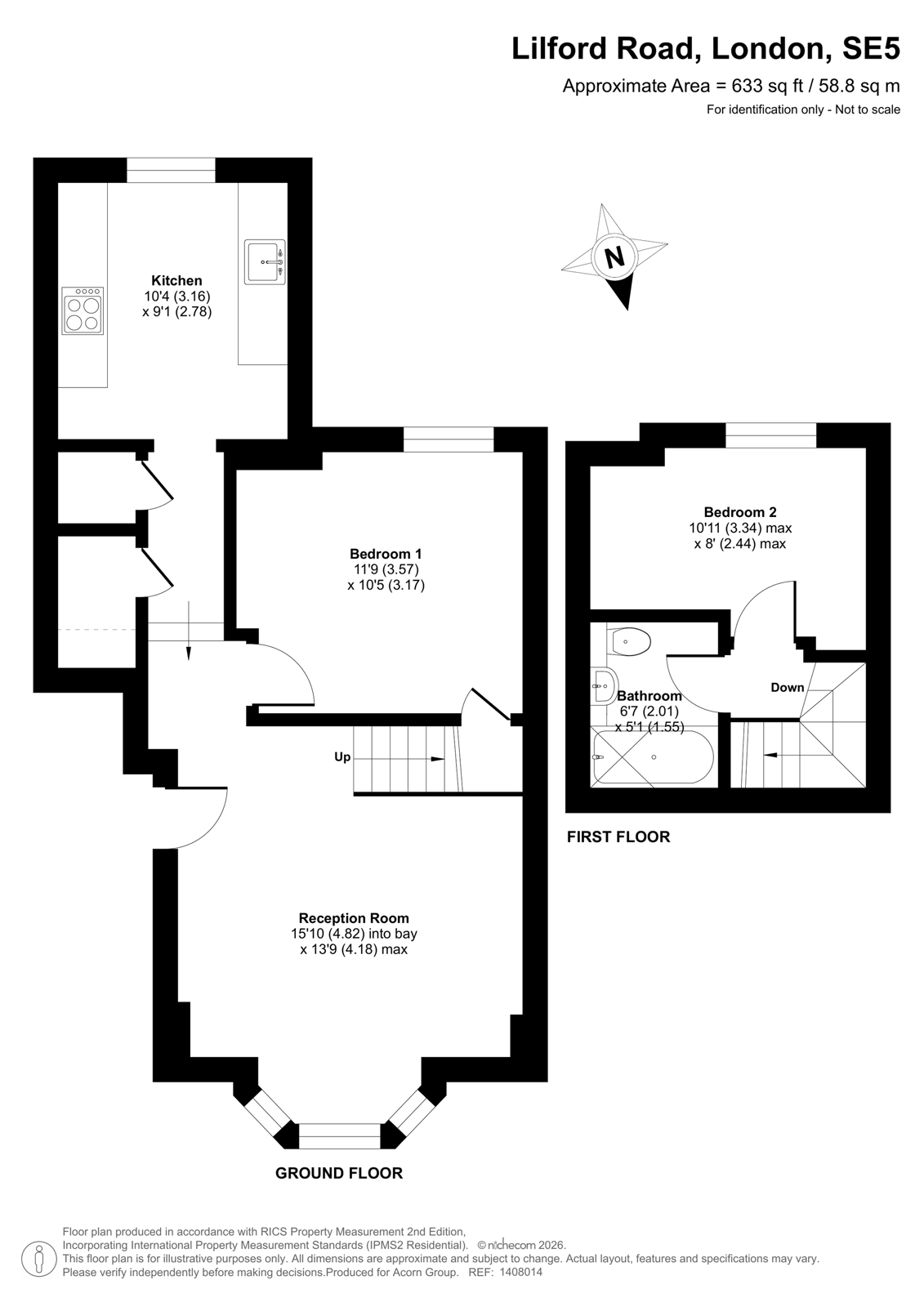 Flat B, 30, Lilford Road, London floorplan