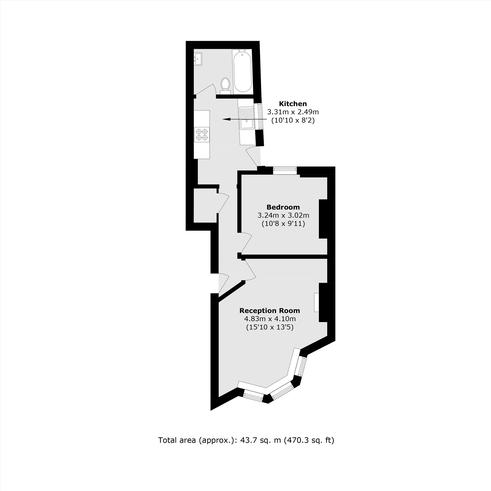 Flat 1, 387, Acton Lane, London floorplan
