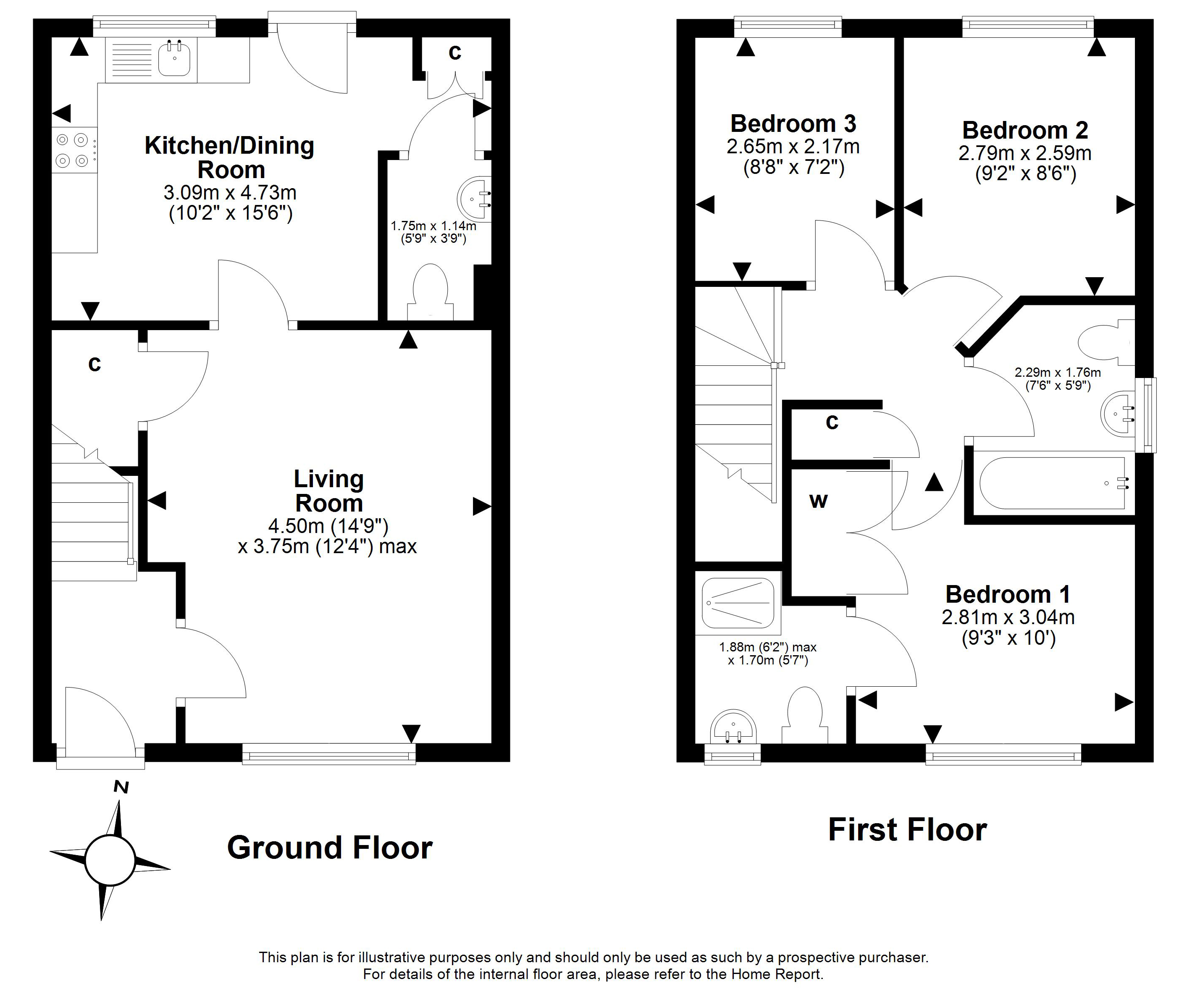 6, Cowpits Lane, Whitecraig floorplan