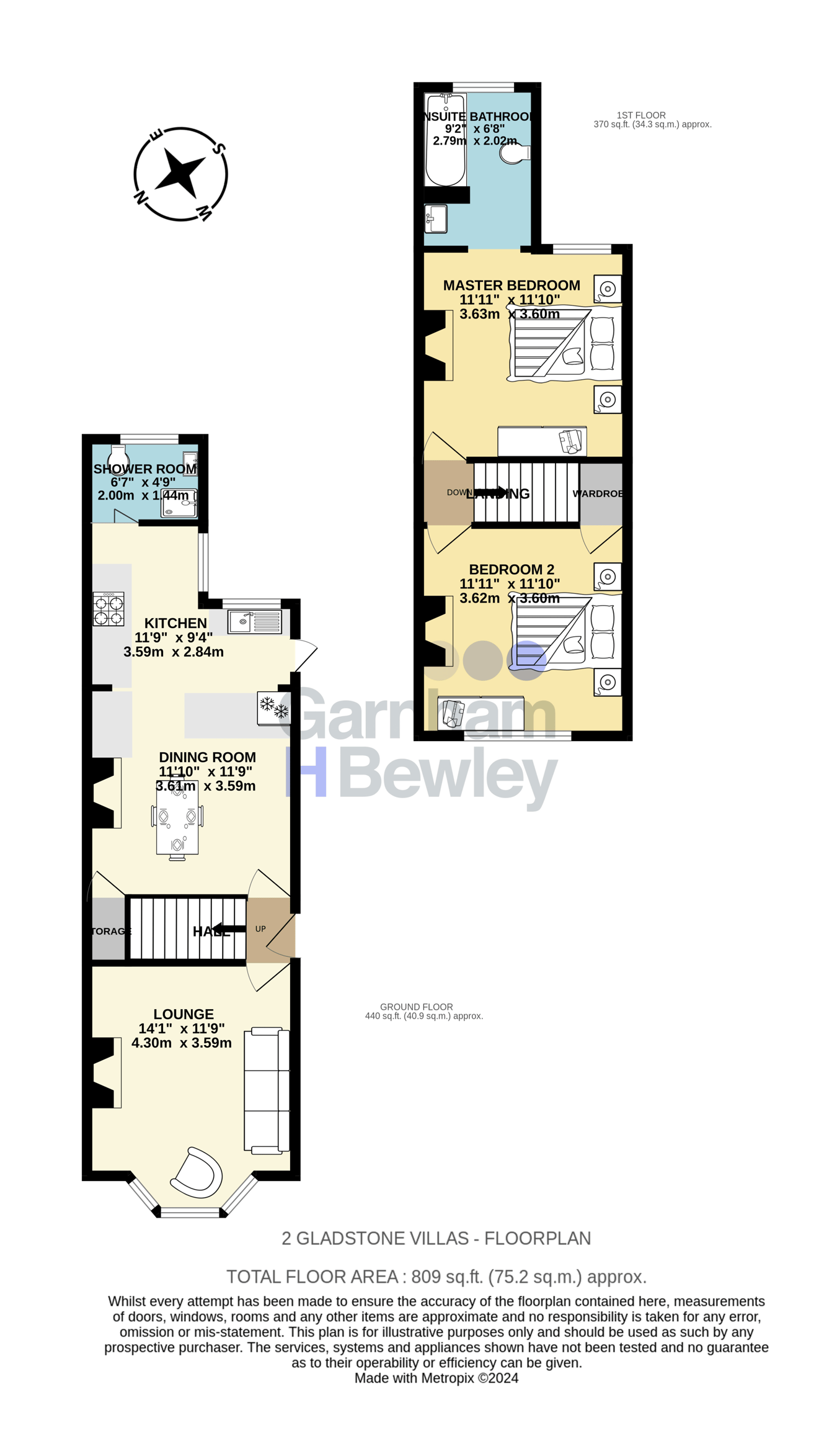2 Gladstone Villas, Turners Hill Road, Crawley Down floorplan