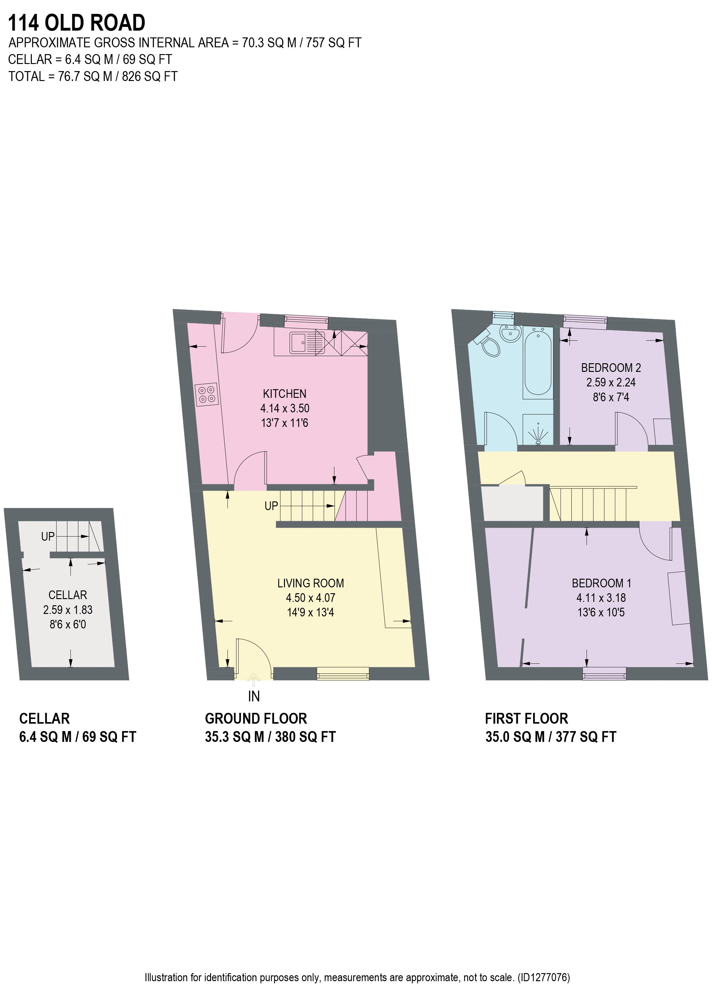 114, Old Road, Chesterfield floorplan