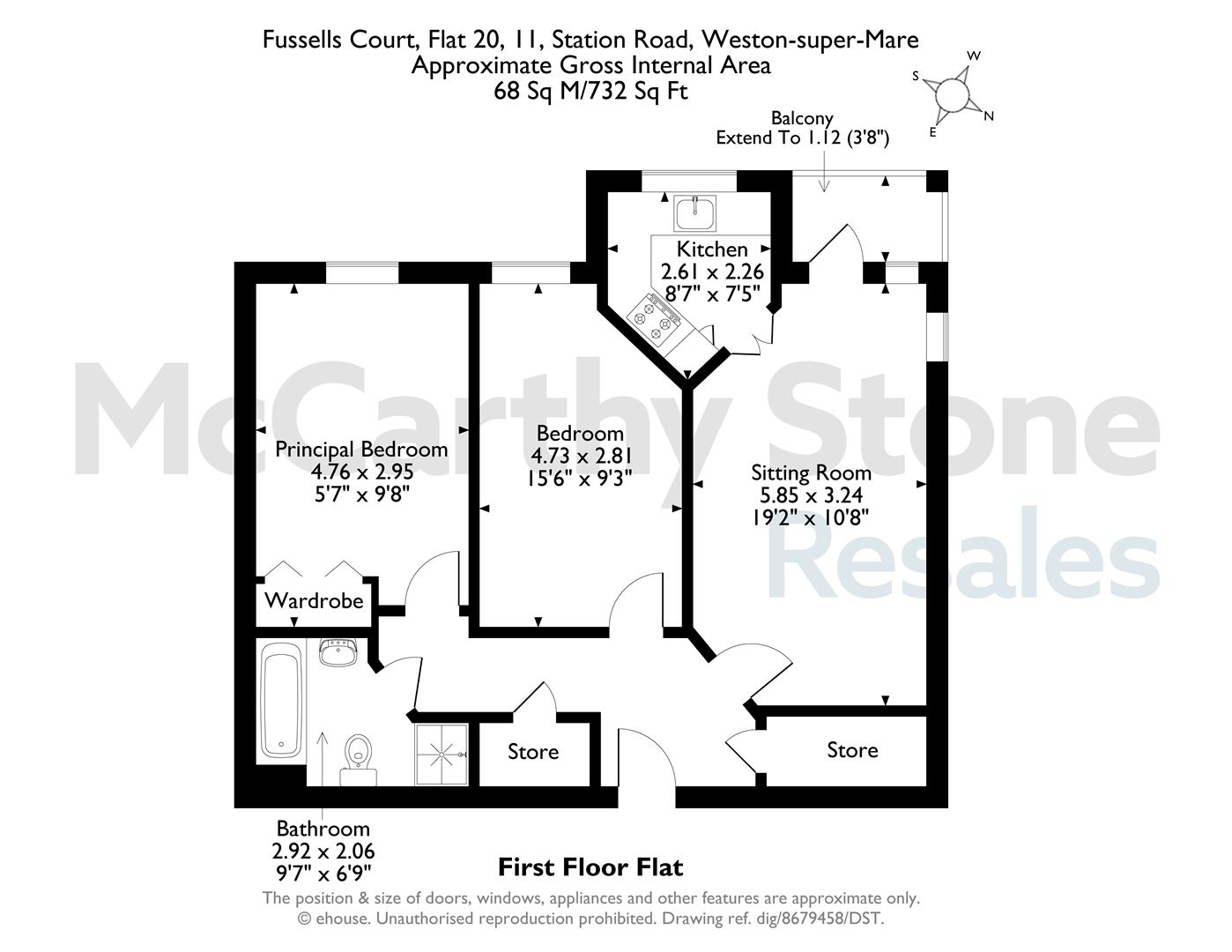 20 Fussells Court, Station Road, Weston-Super-Mare floorplan