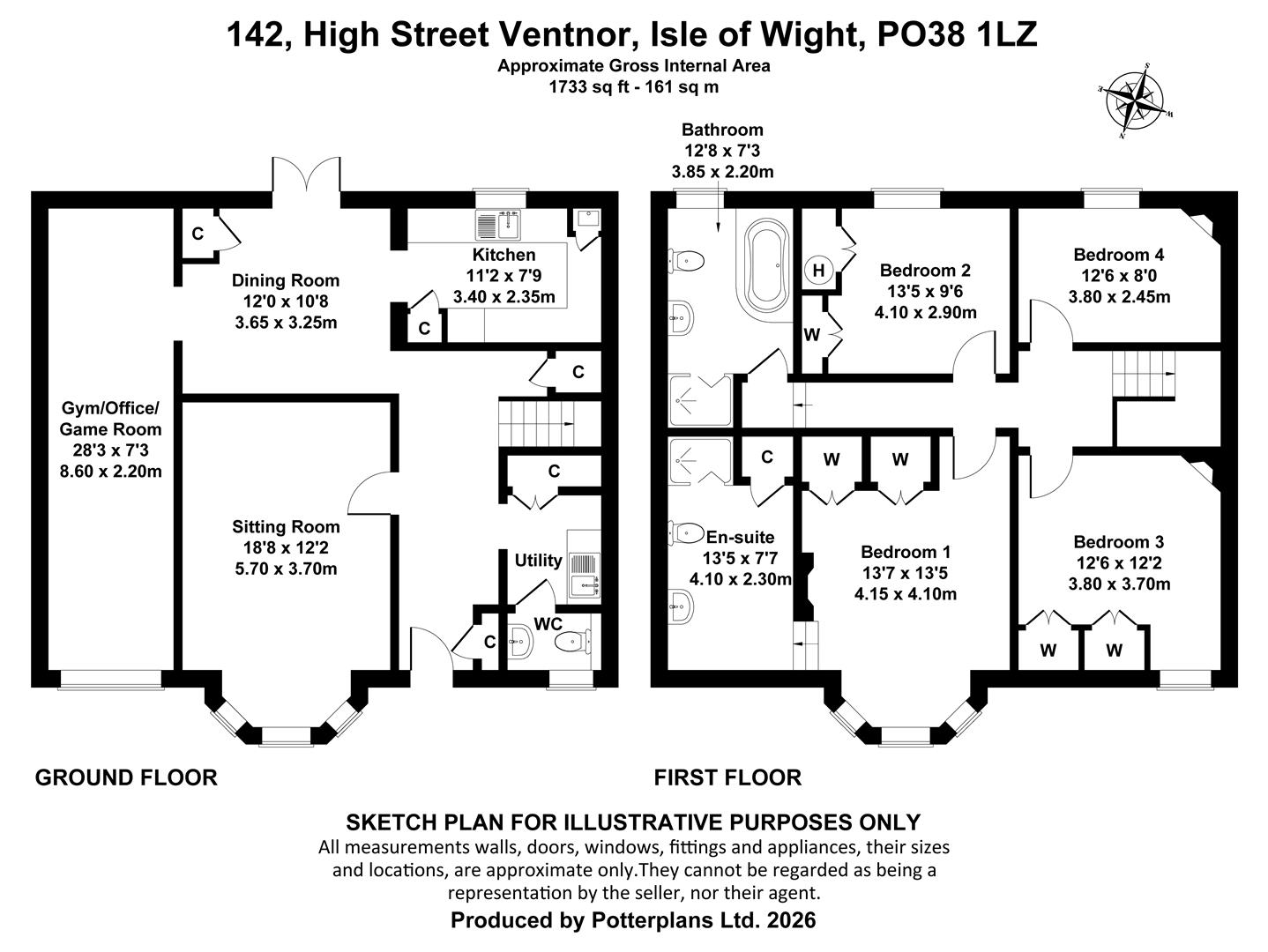 142, High Street, Ventnor floorplan