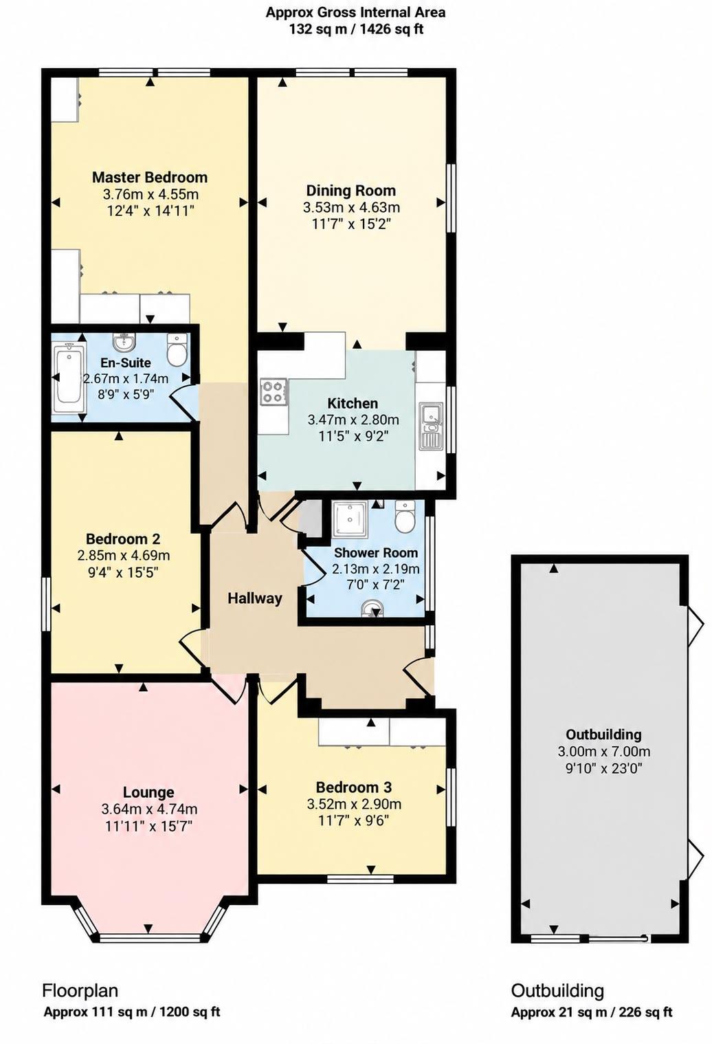 55, Grange Road, Borehamwood floorplan
