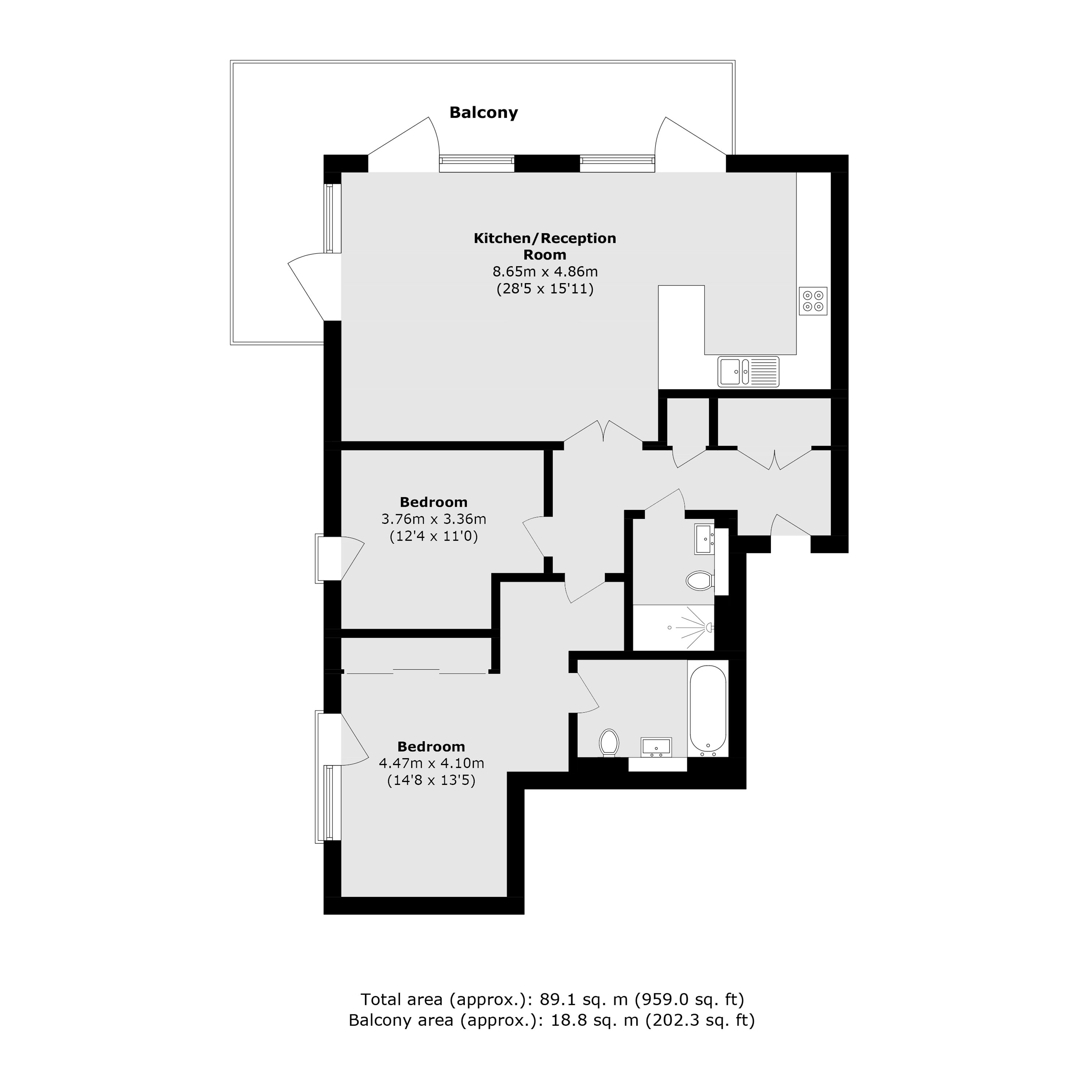 Flat 91, Wallace Court, 40, Tizzard Grove, London floorplan