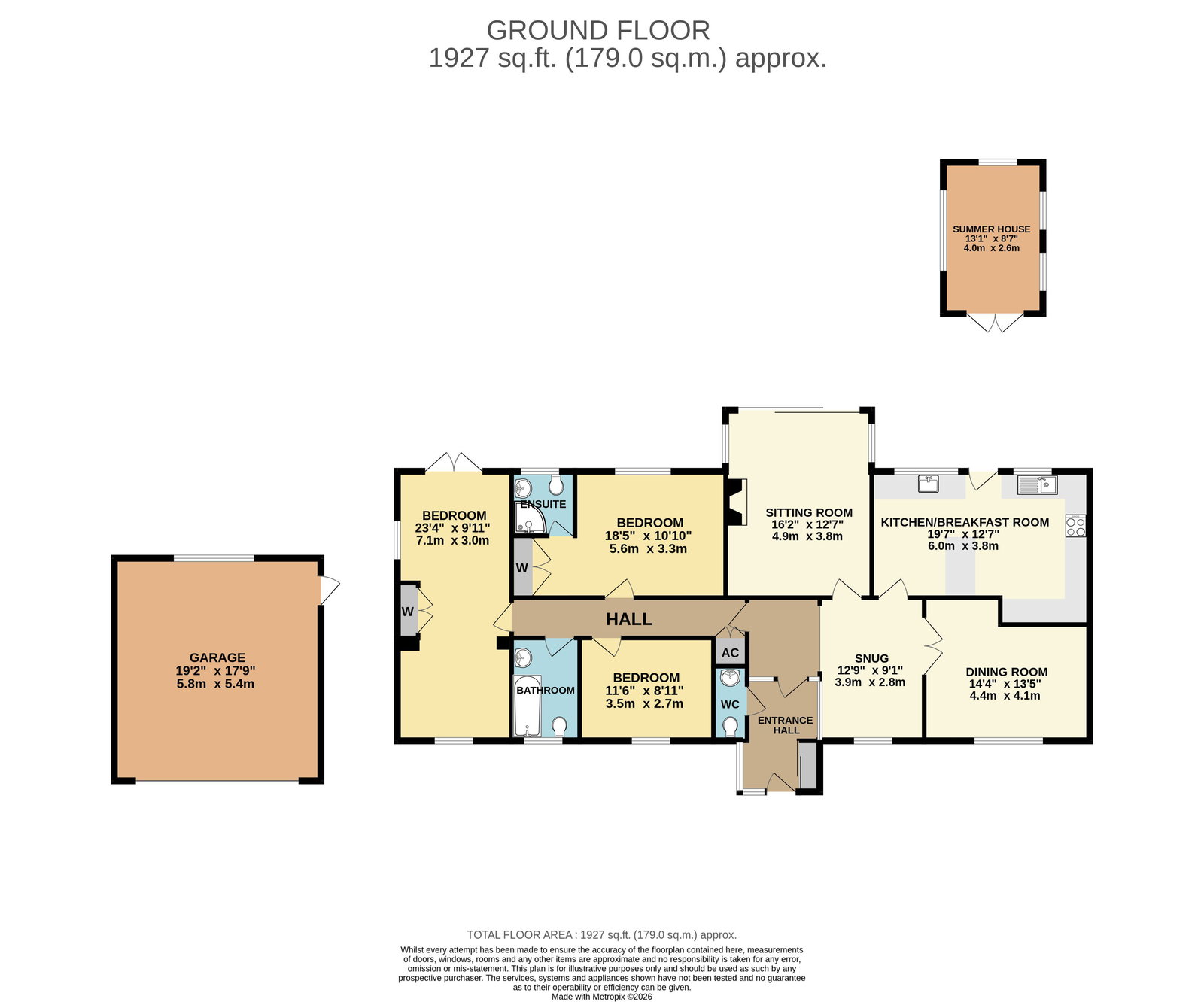 Russets, 2 Elms Drive, Malvern floorplan