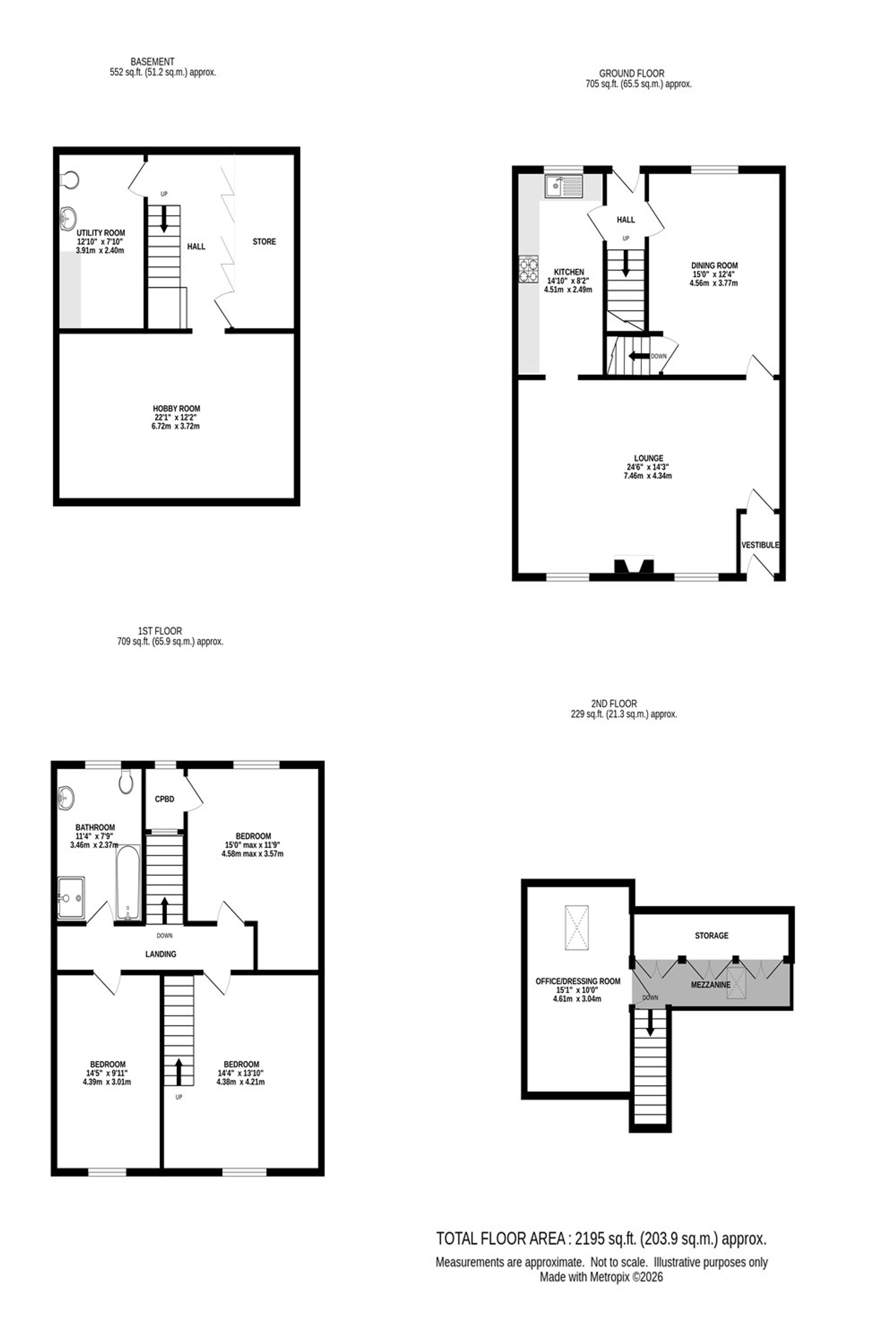 2 Wesley Court Market Street, High Peak floorplan