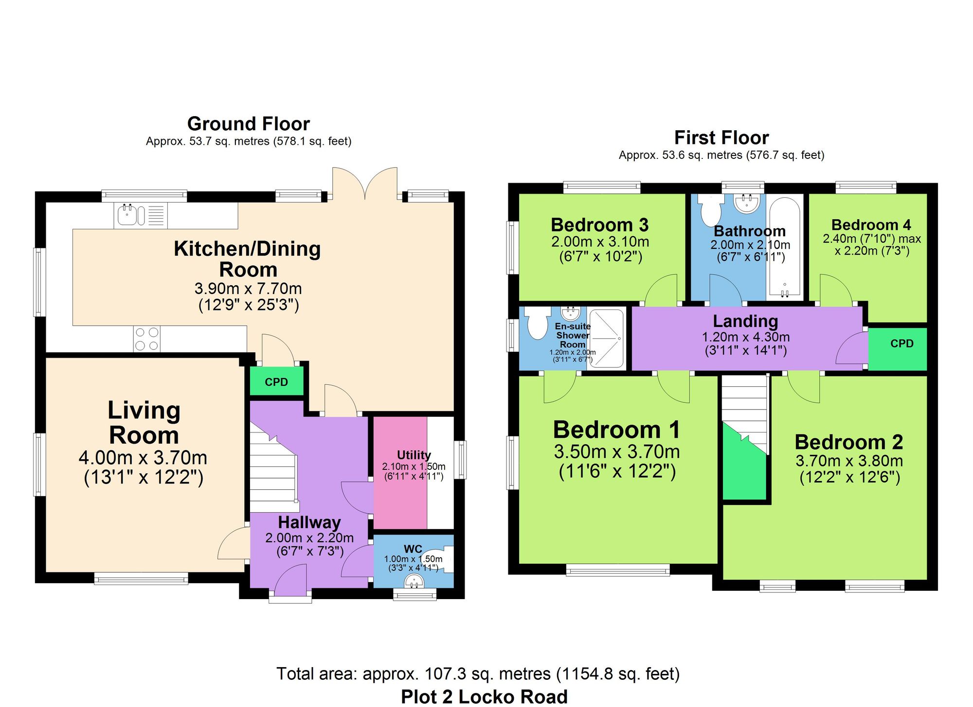 Plot 2, Locko Road, Chesterfield floorplan