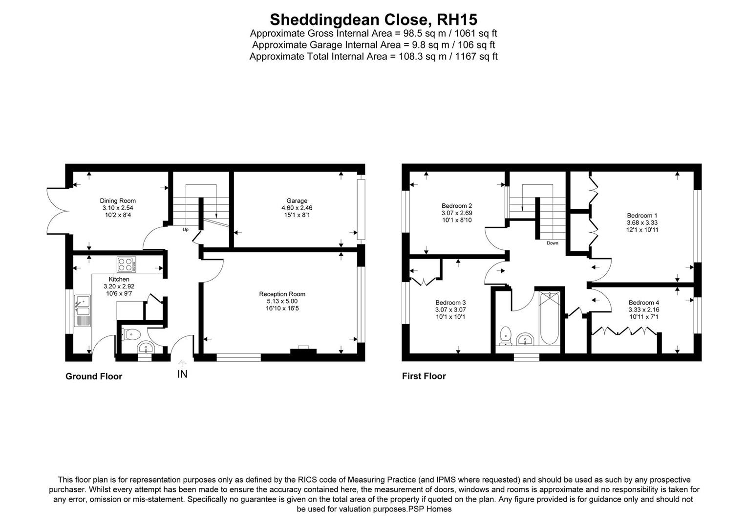 21, Sheddingdean Close, Burgess Hill floorplan