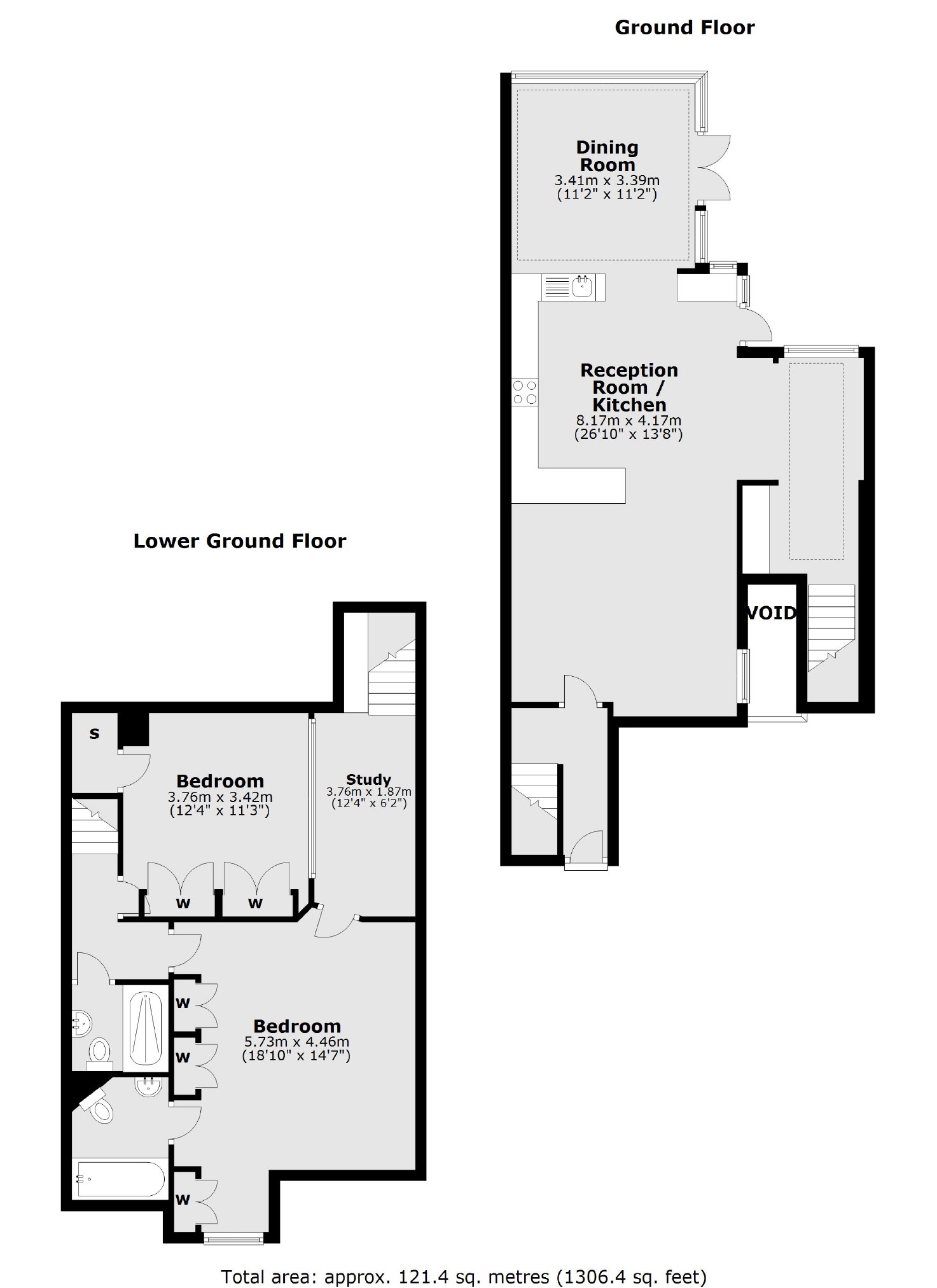 Garden Flat, 60, Richmond Road, Twickenham floorplan