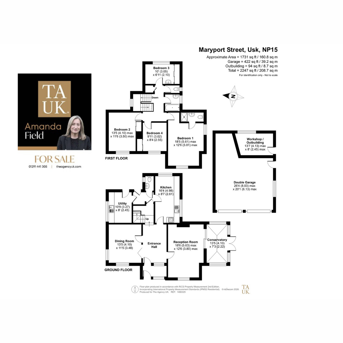 Courtlands, Maryport Street, Monmouthshire floorplan