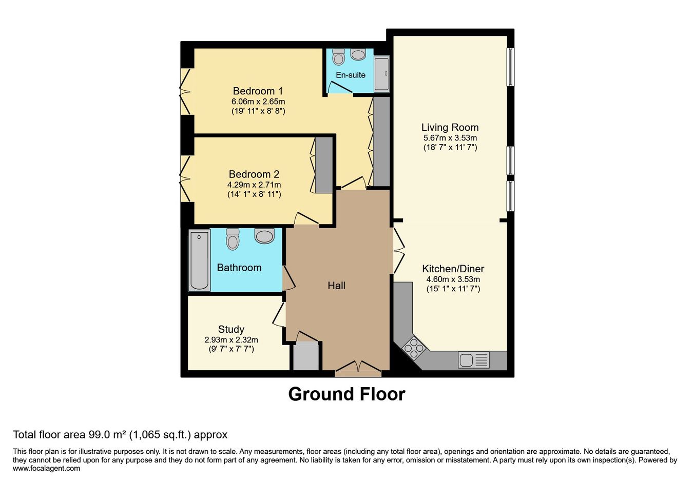 Courtlands, Hayes Road, Penarth floorplan