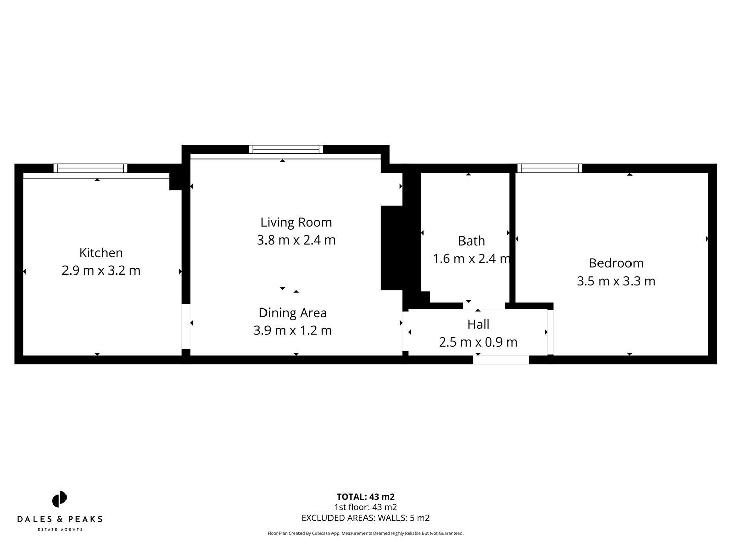 Flat 7, Golding House, Henry Avenue, Matlock floorplan