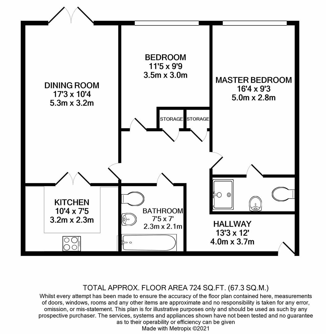 Flat 2 Cairnpark, 53-55 Rickmansworth Road, Watford floorplan