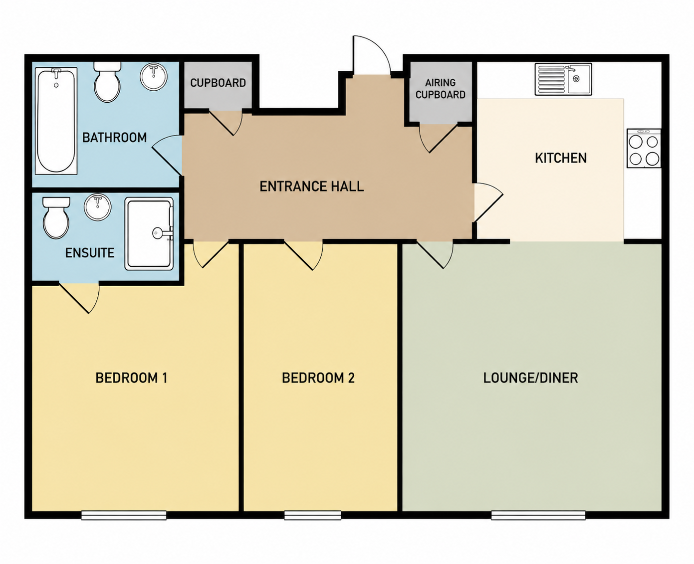 Flat 42, Stuart House,, St. Peters Street, Essex floorplan