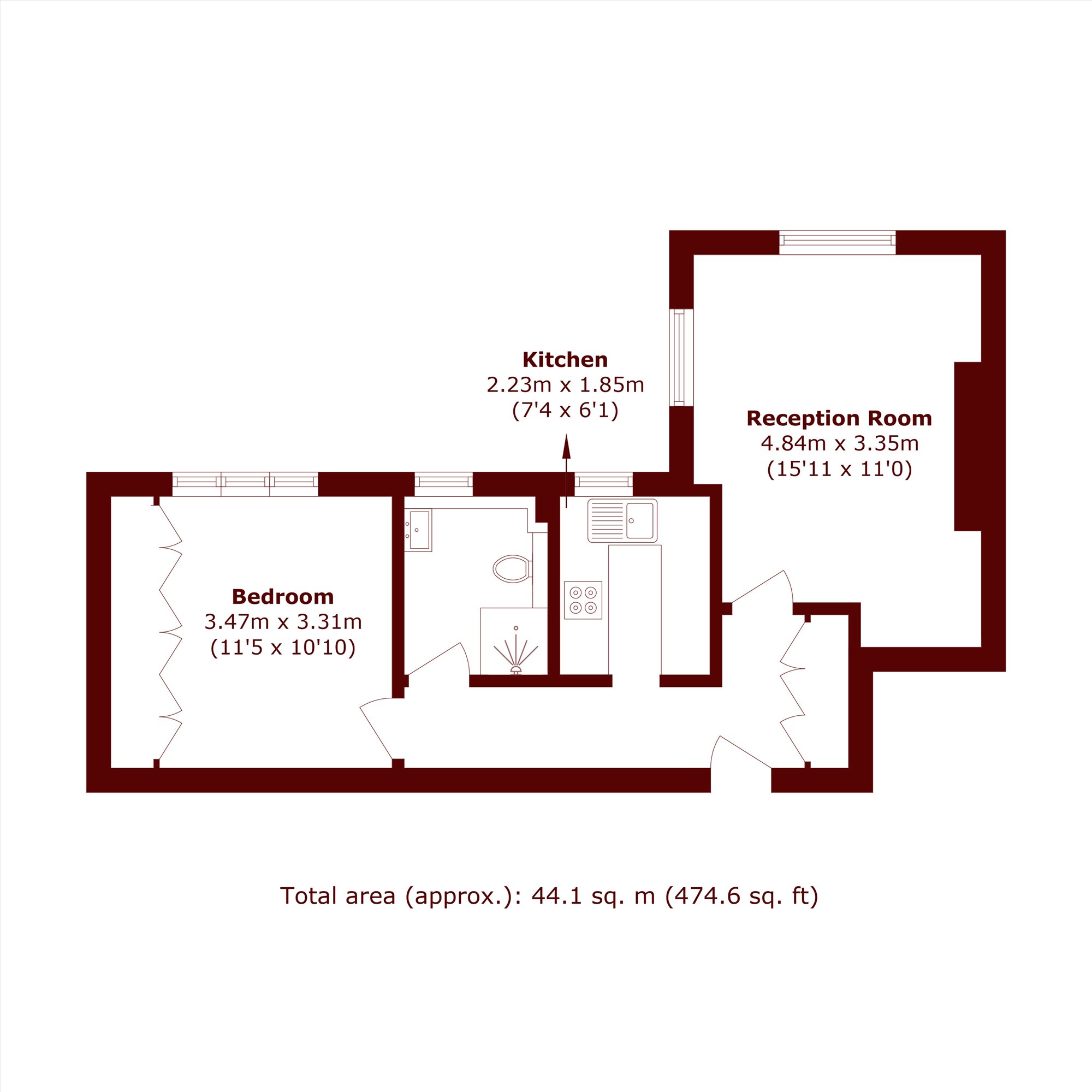 26, Ingelow House, London floorplan
