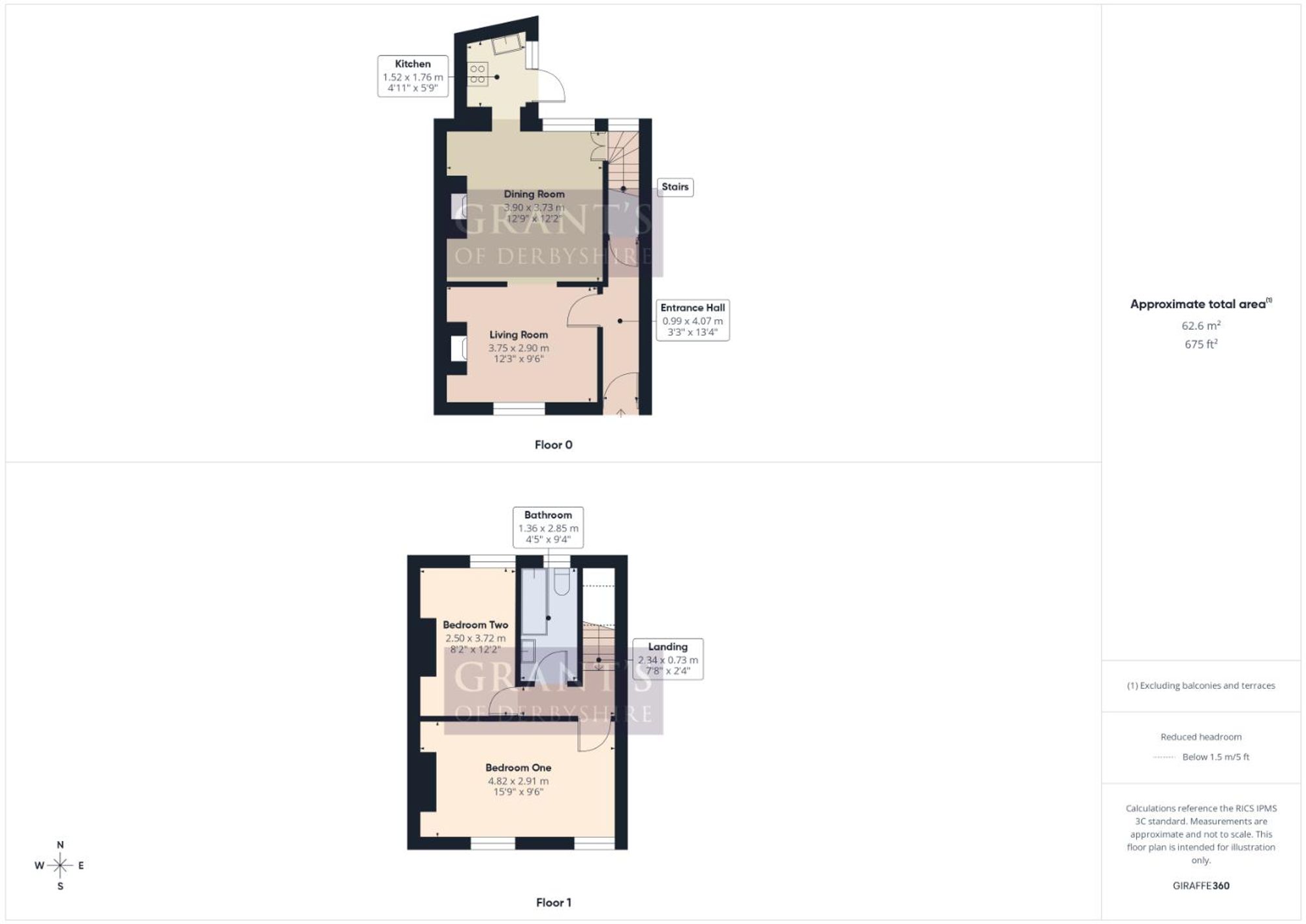 2 Devonshire Terrace Brunswood Road, Matlock floorplan