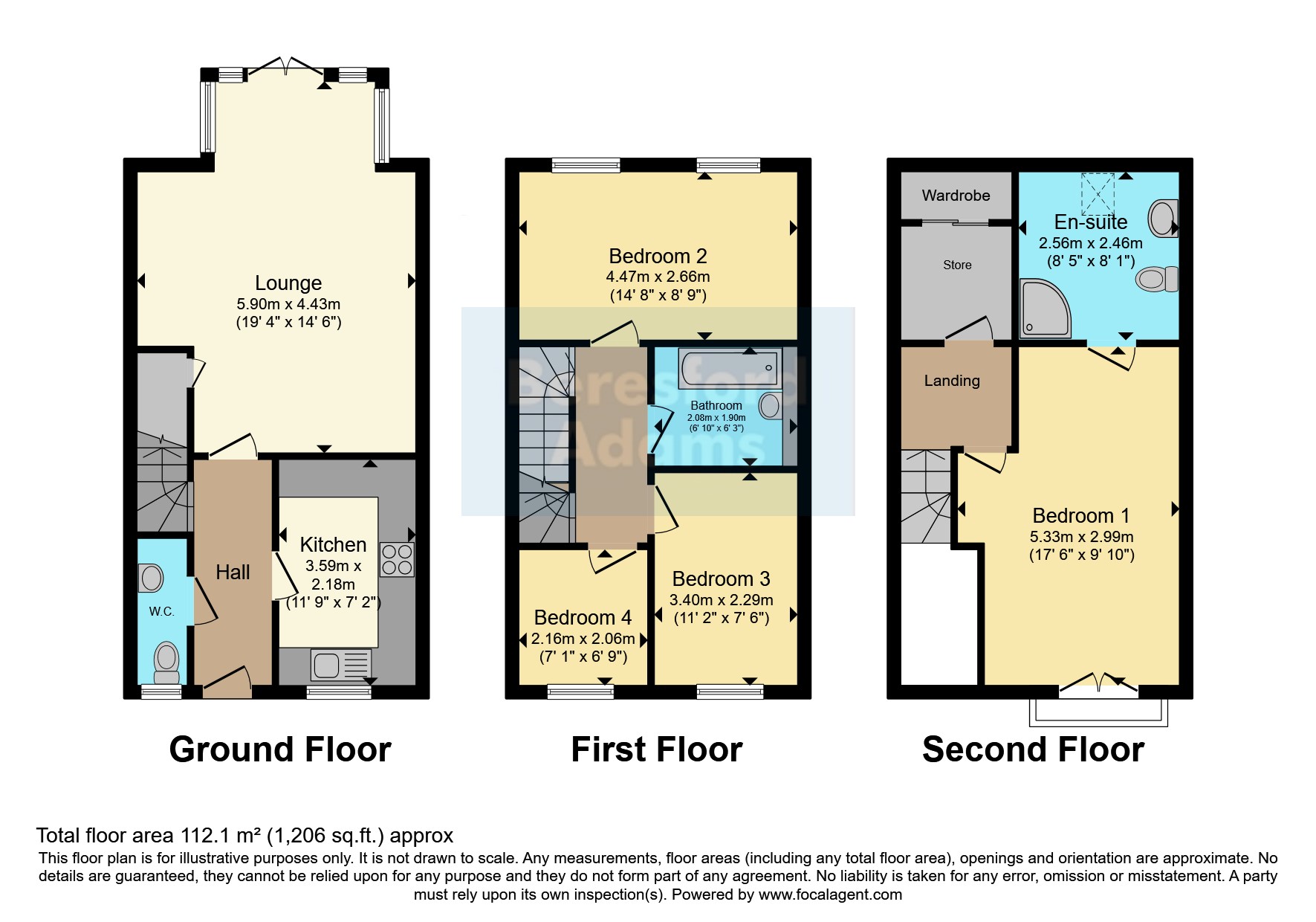 9, Maes Ebberston Place, Colwyn Bay floorplan