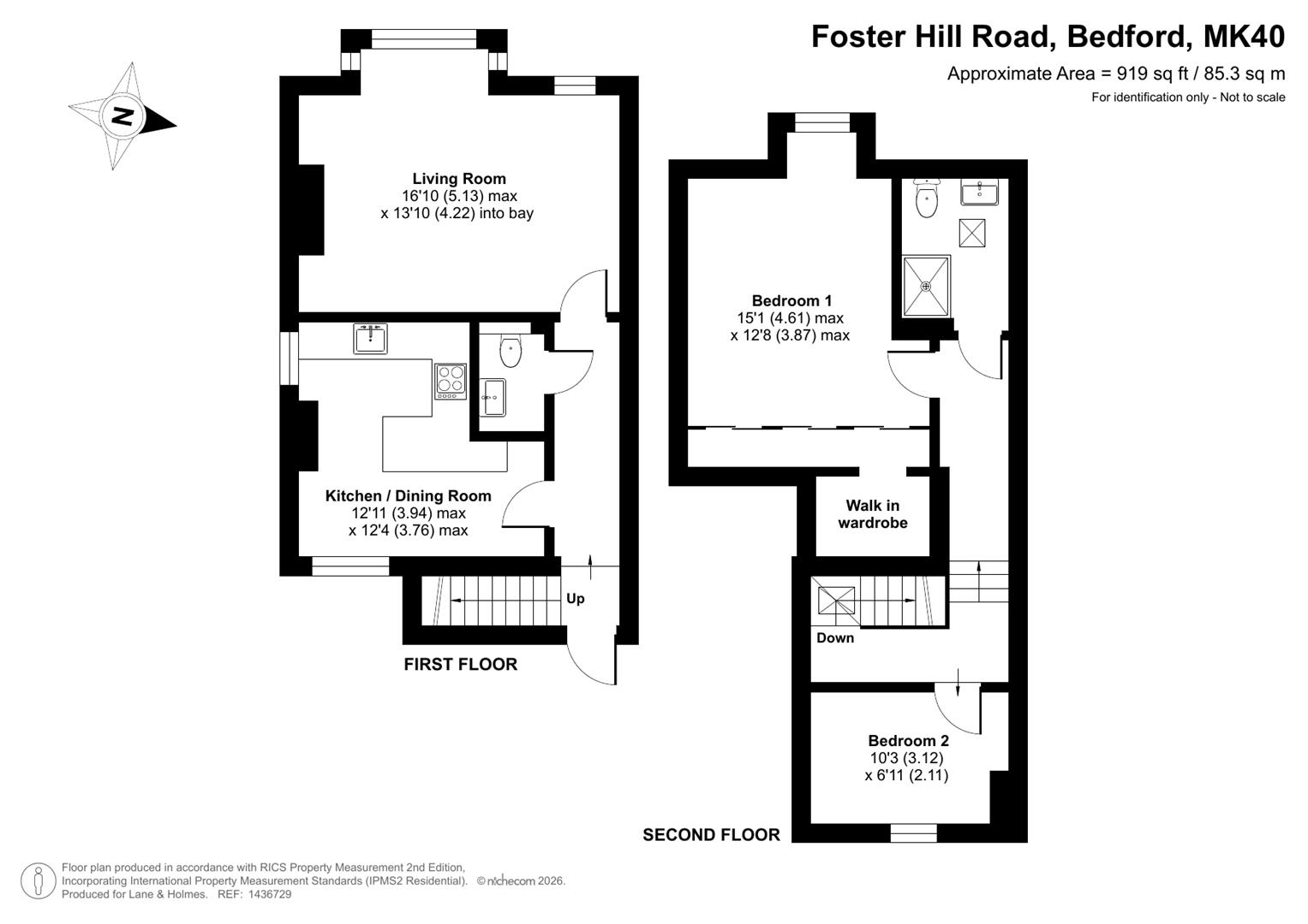 Flat 3, 65, Foster Hill Road, Bedford floorplan