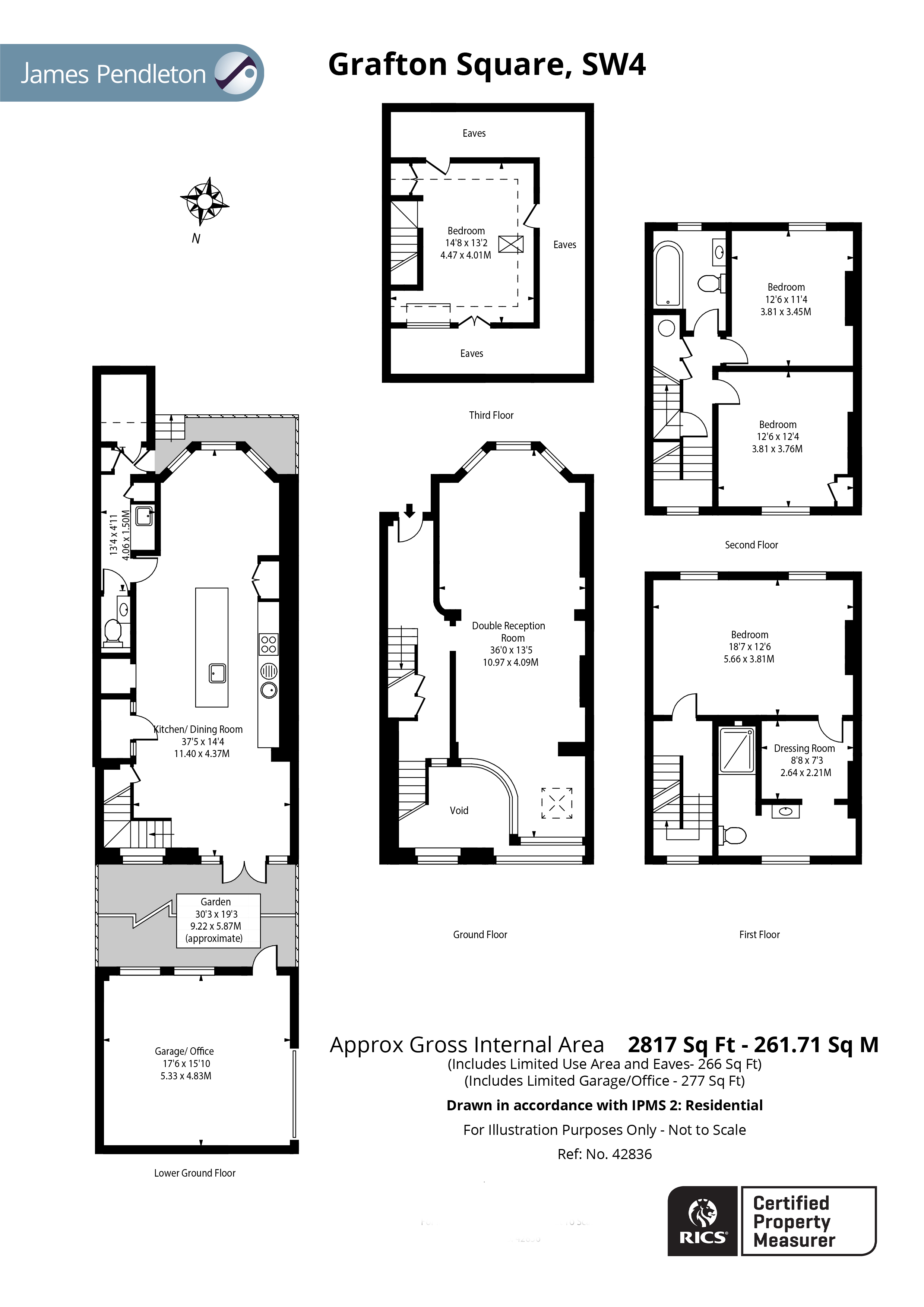 Grafton Square, Clapham, London SW4, 4 bedroom end terrace house for