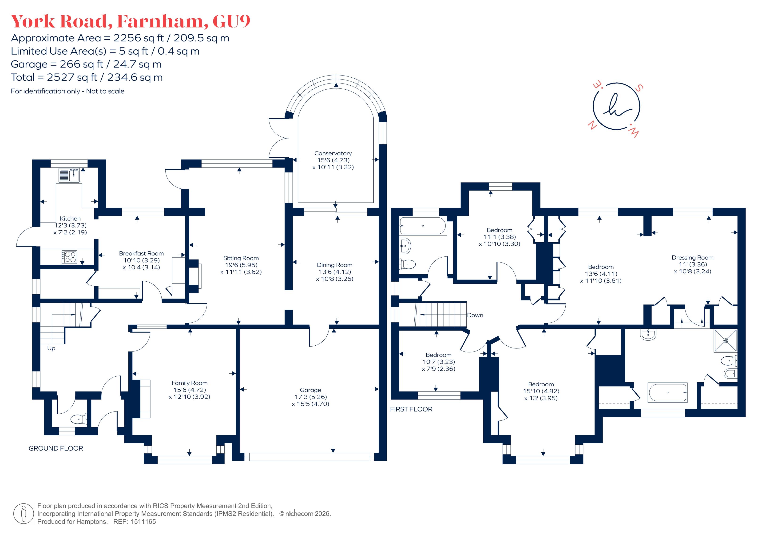 White Gables, 10, York Road, Farnham floorplan