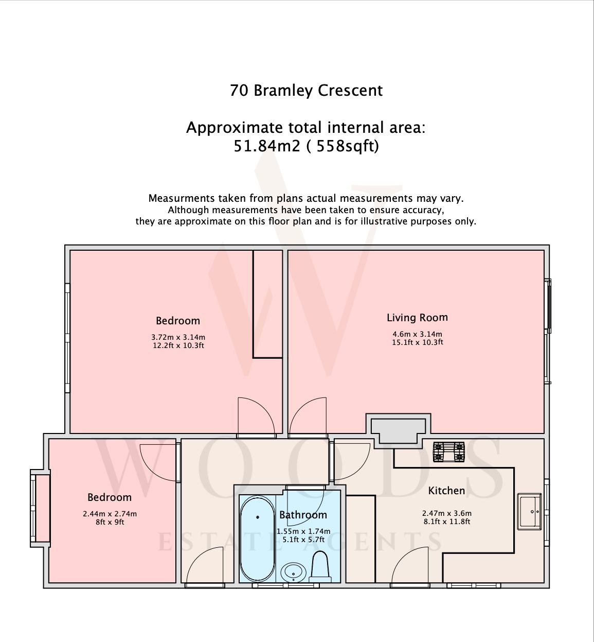 70, Bramley Crescent, Maidstone floorplan