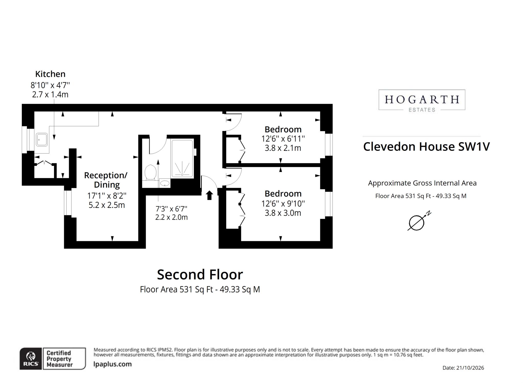 St Georges Drive, London floorplan