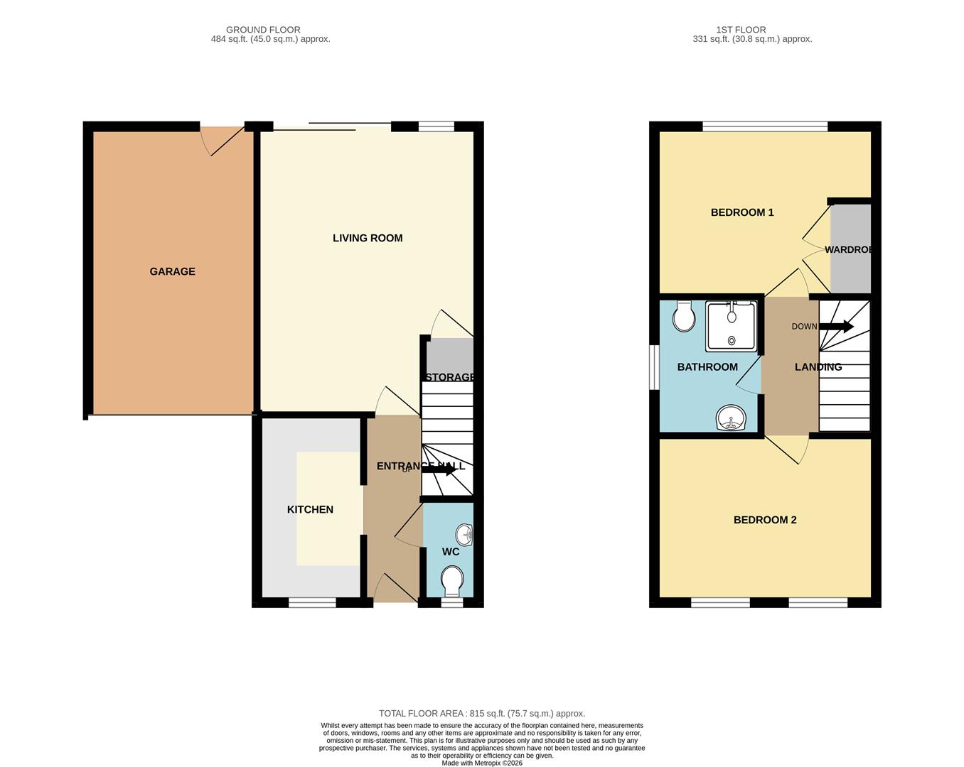 19, Sinclair Walk, Wickford floorplan