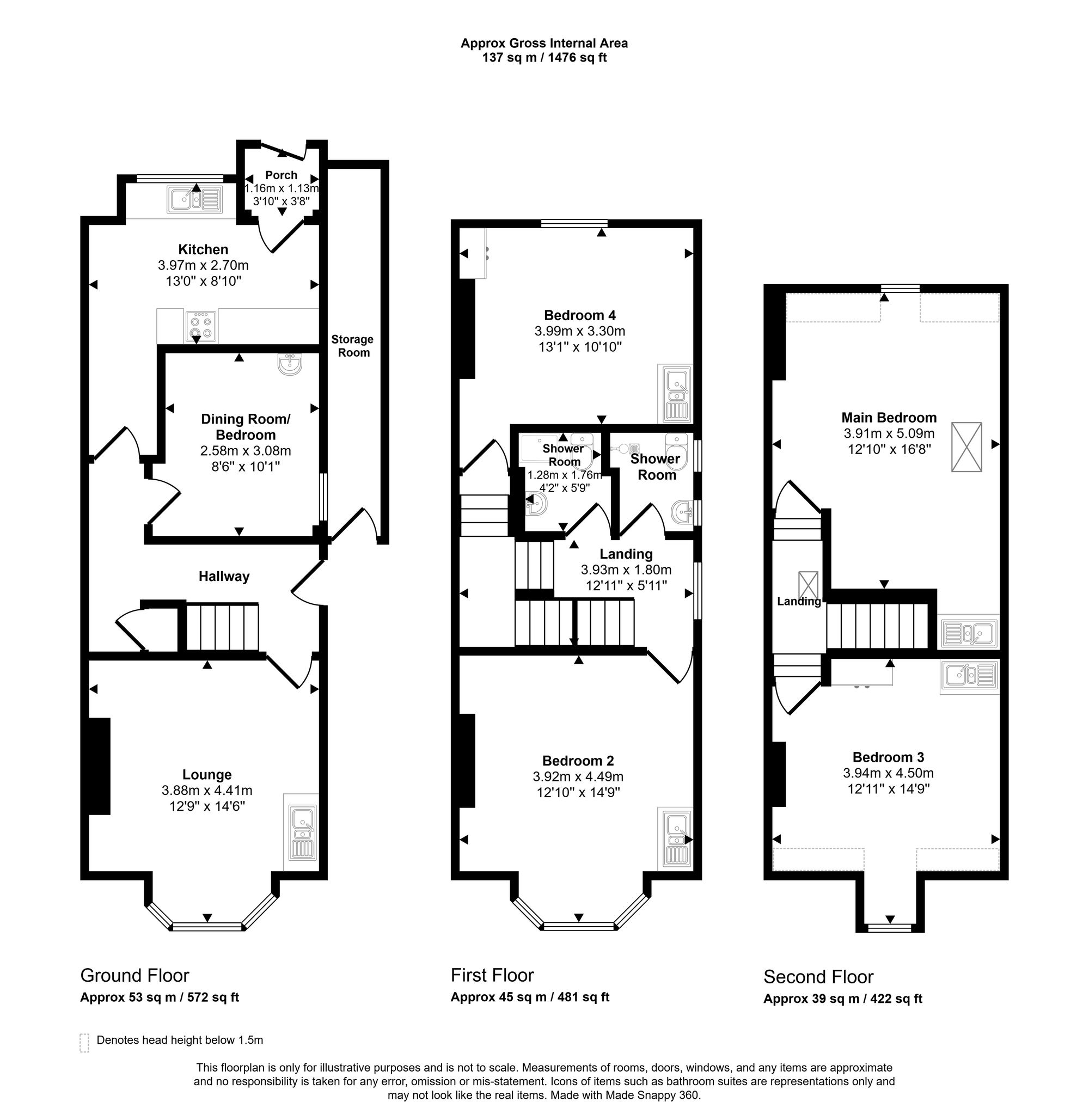 59 The Avenue, Leigh floorplan