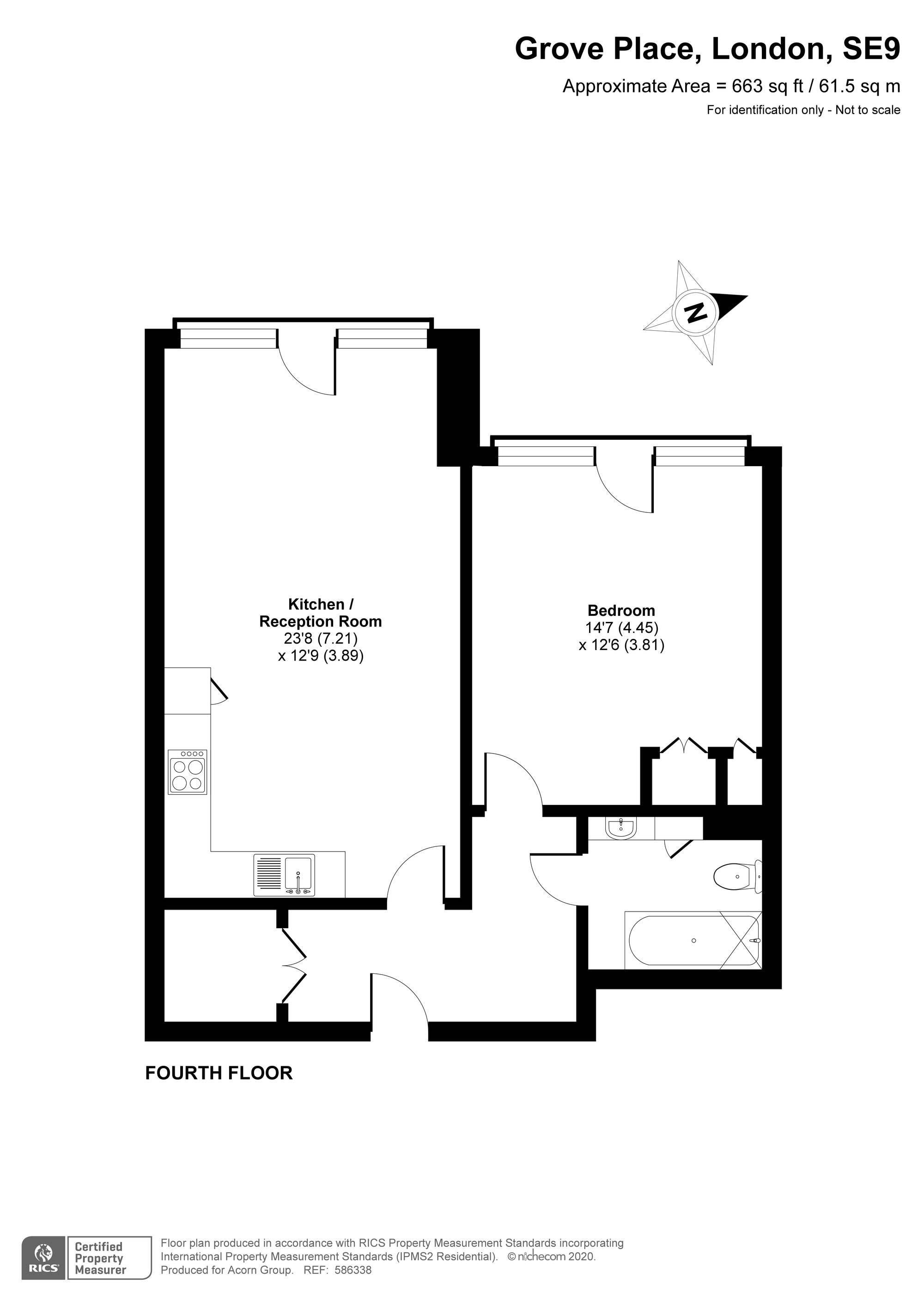Apartment 49, 3, Grove Place, London floorplan