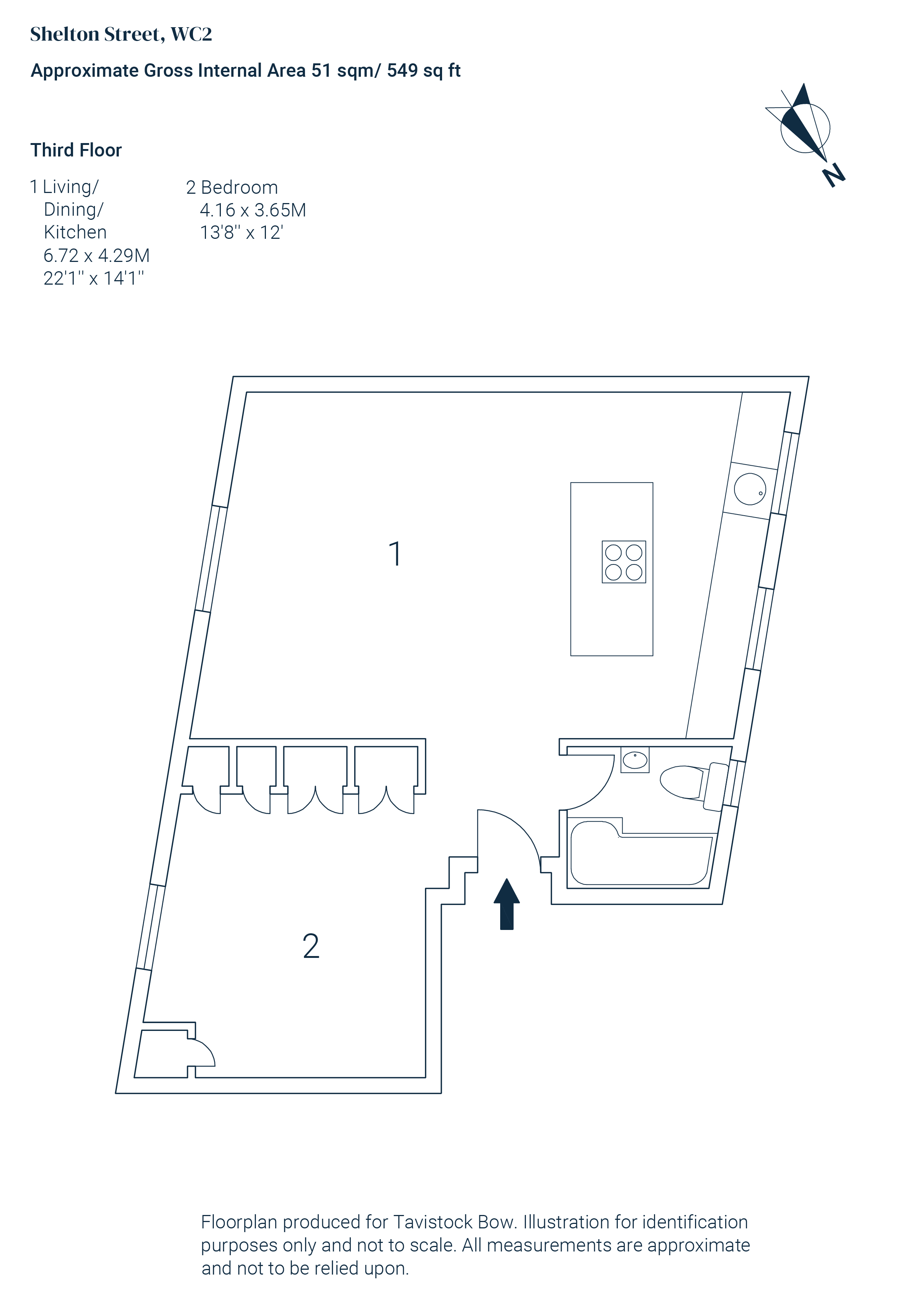 Flat 3, 13 Shelton Street, Covent Garden floorplan