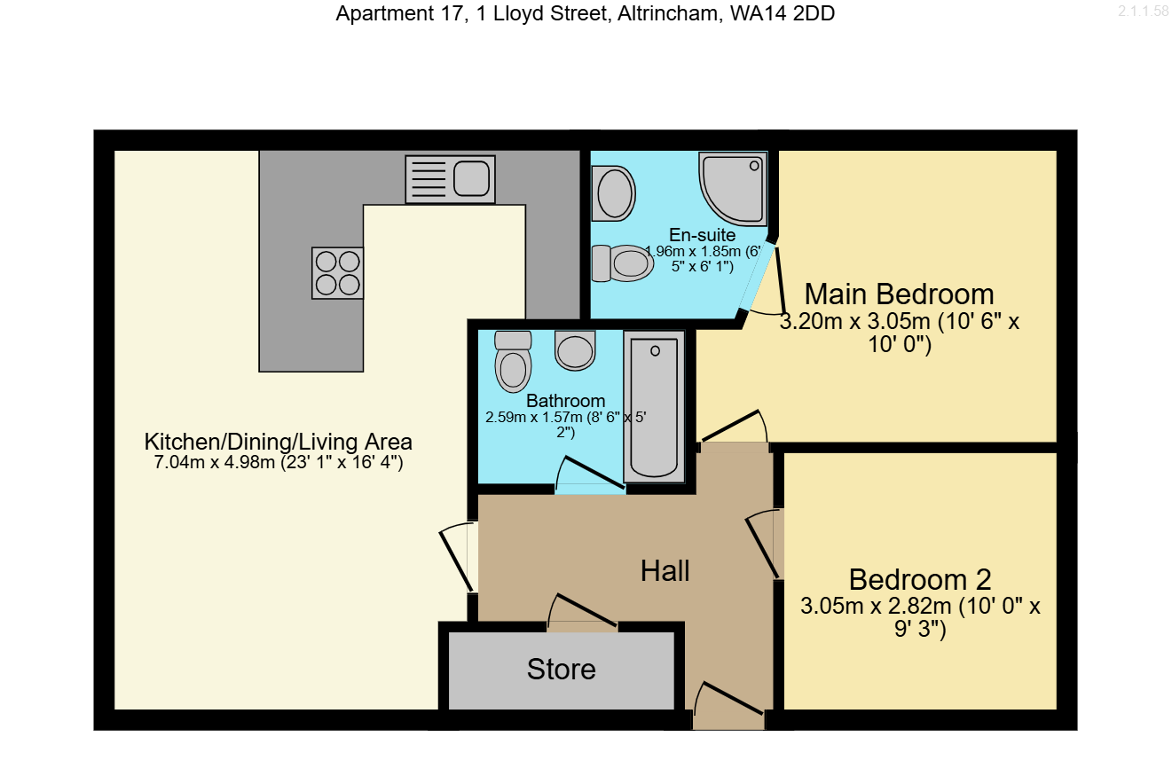 Apartment 9, 1, Lloyd Street, Greater Manchester floorplan
