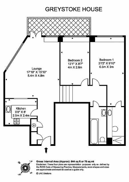 2 Bedrooms Flat to rent in Greystoke House, Brunswick Road, Ealing, London W5