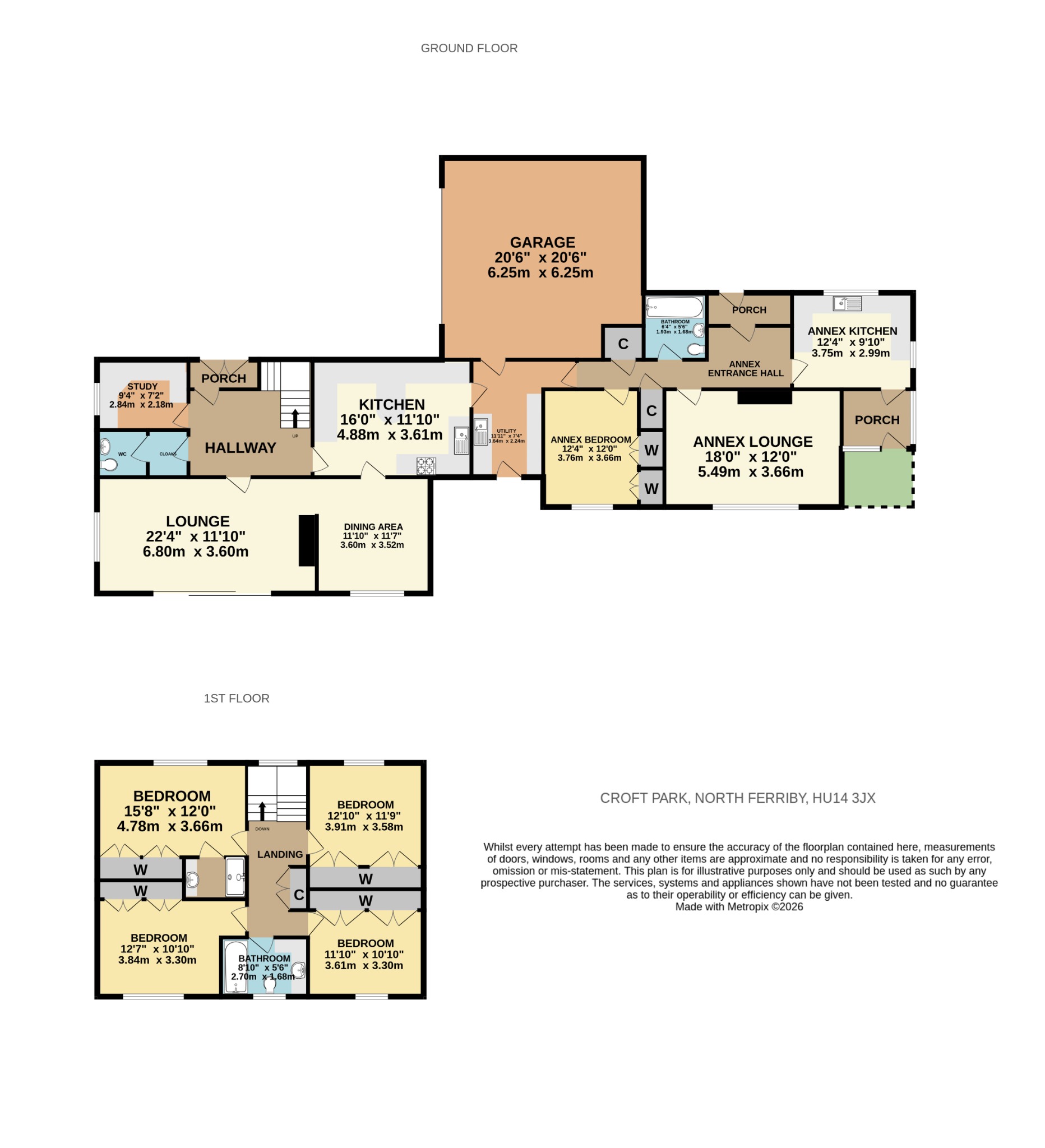 3 Croft Park, North Ferriby, East Riding of Yorkshire floorplan