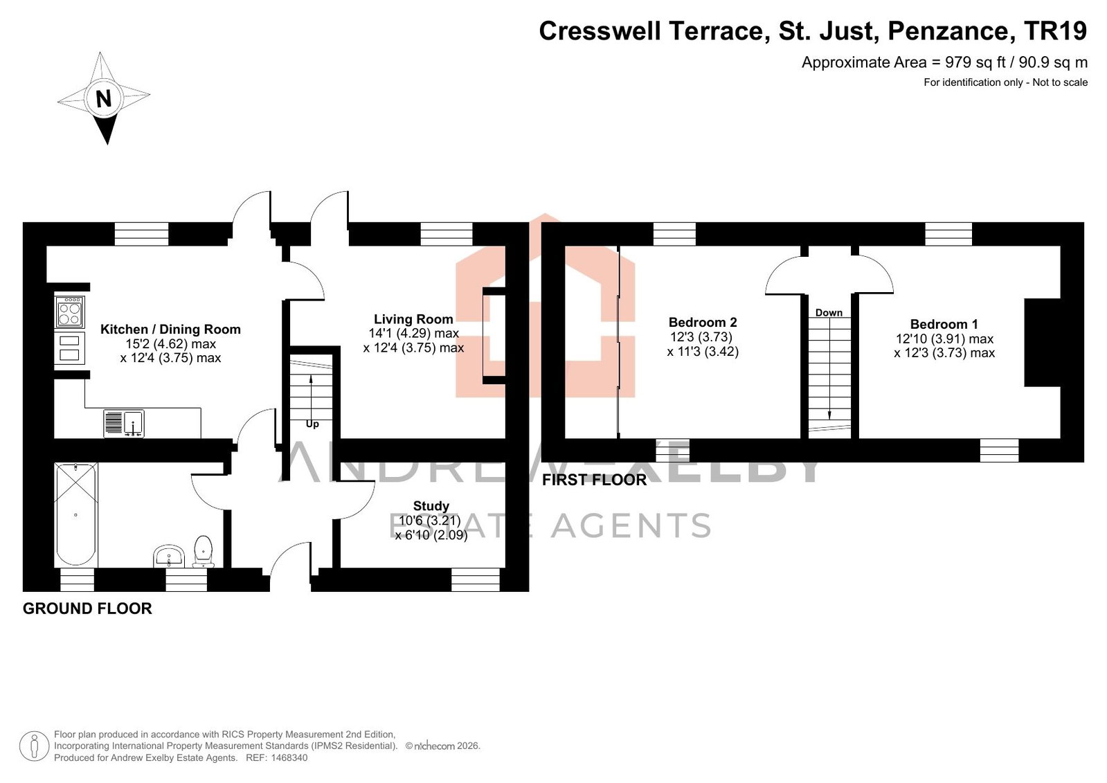 2-3, Cresswell Terrace, Nr St Just floorplan