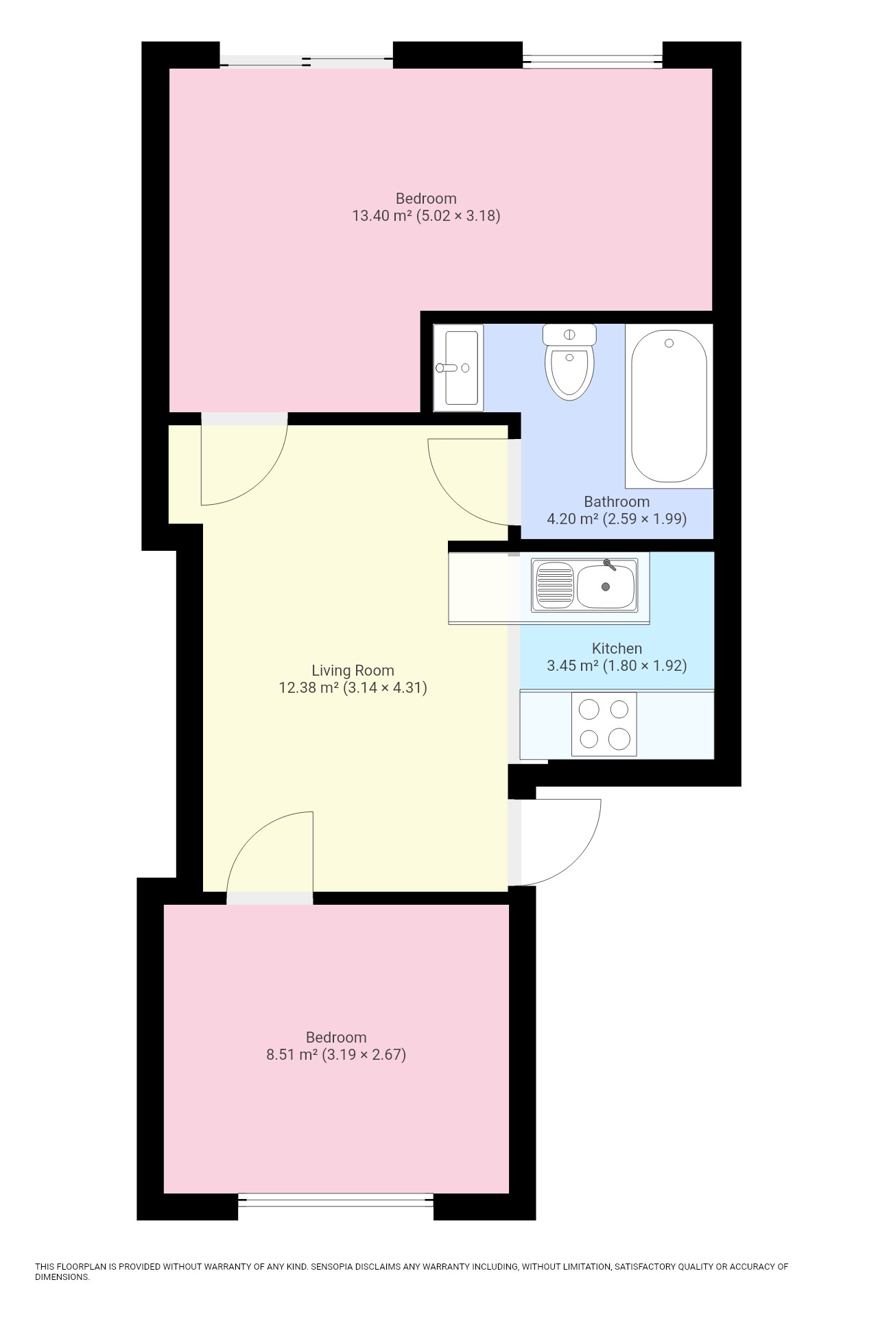 Flat 1, 259,, Ordnance Road, Enfield floorplan