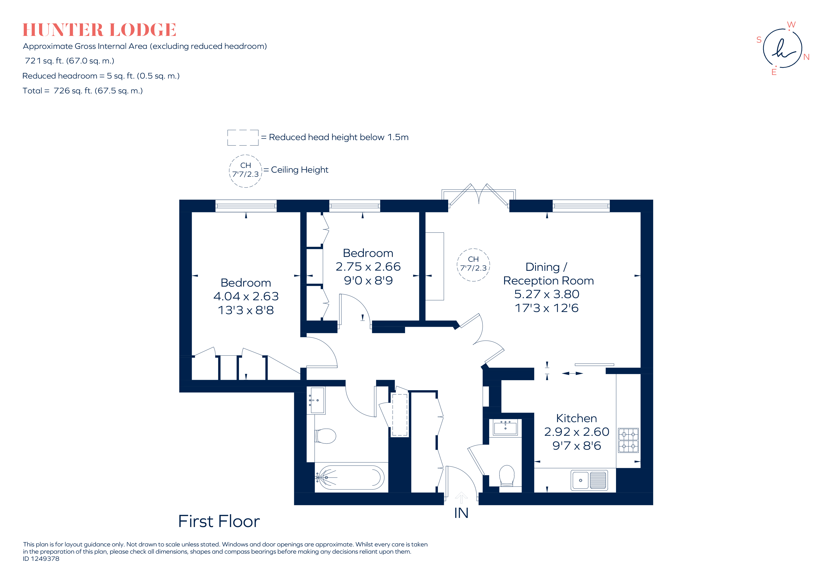 20, Hunter Lodge, Admiral Walk, London floorplan