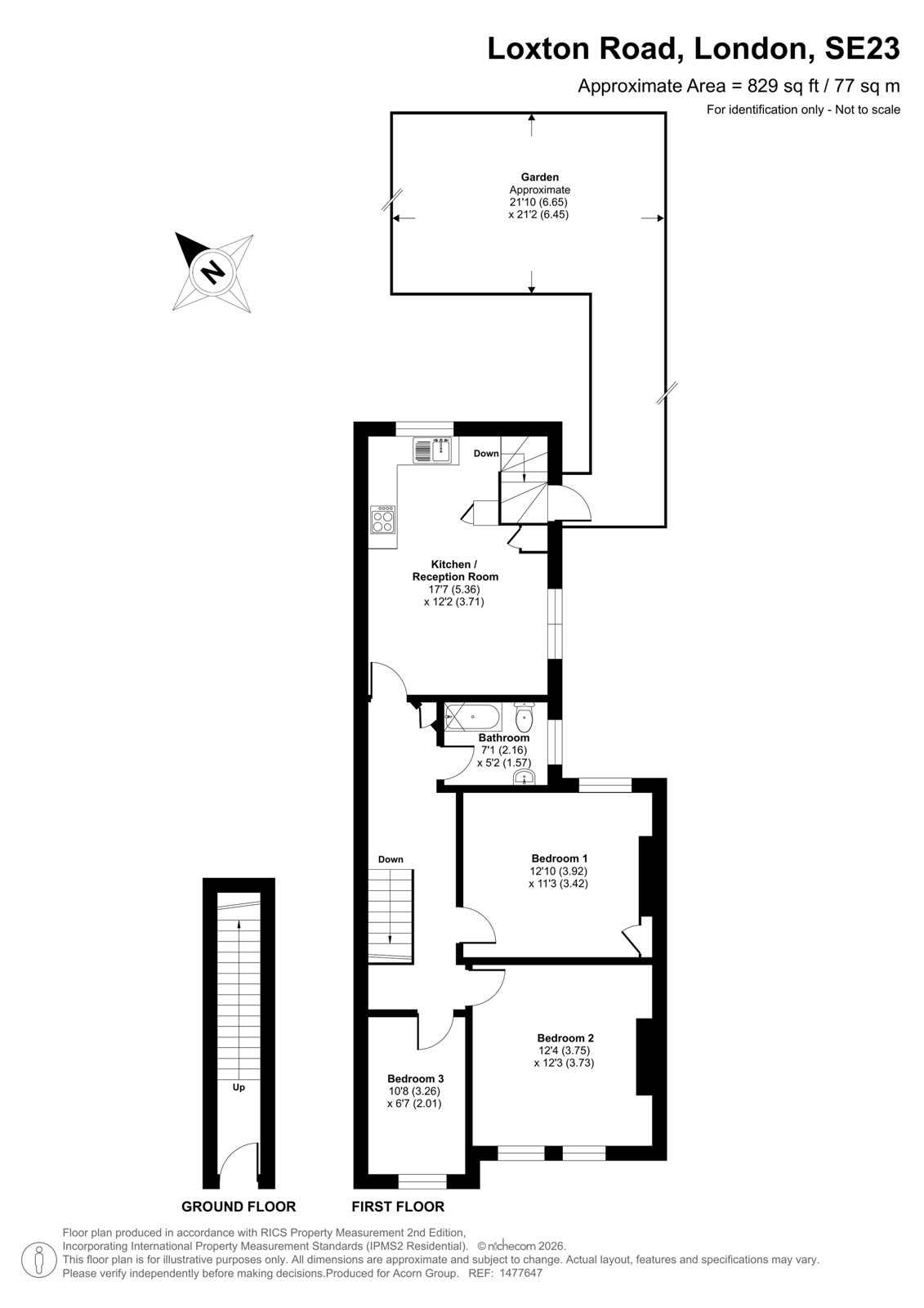 3A,, Loxton Road, London floorplan