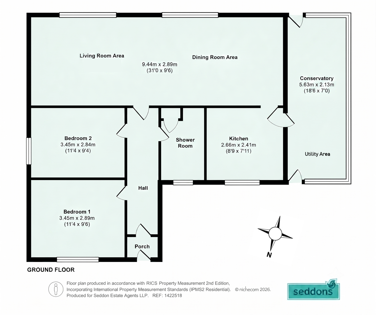 2, Churchill Road, Tiverton floorplan