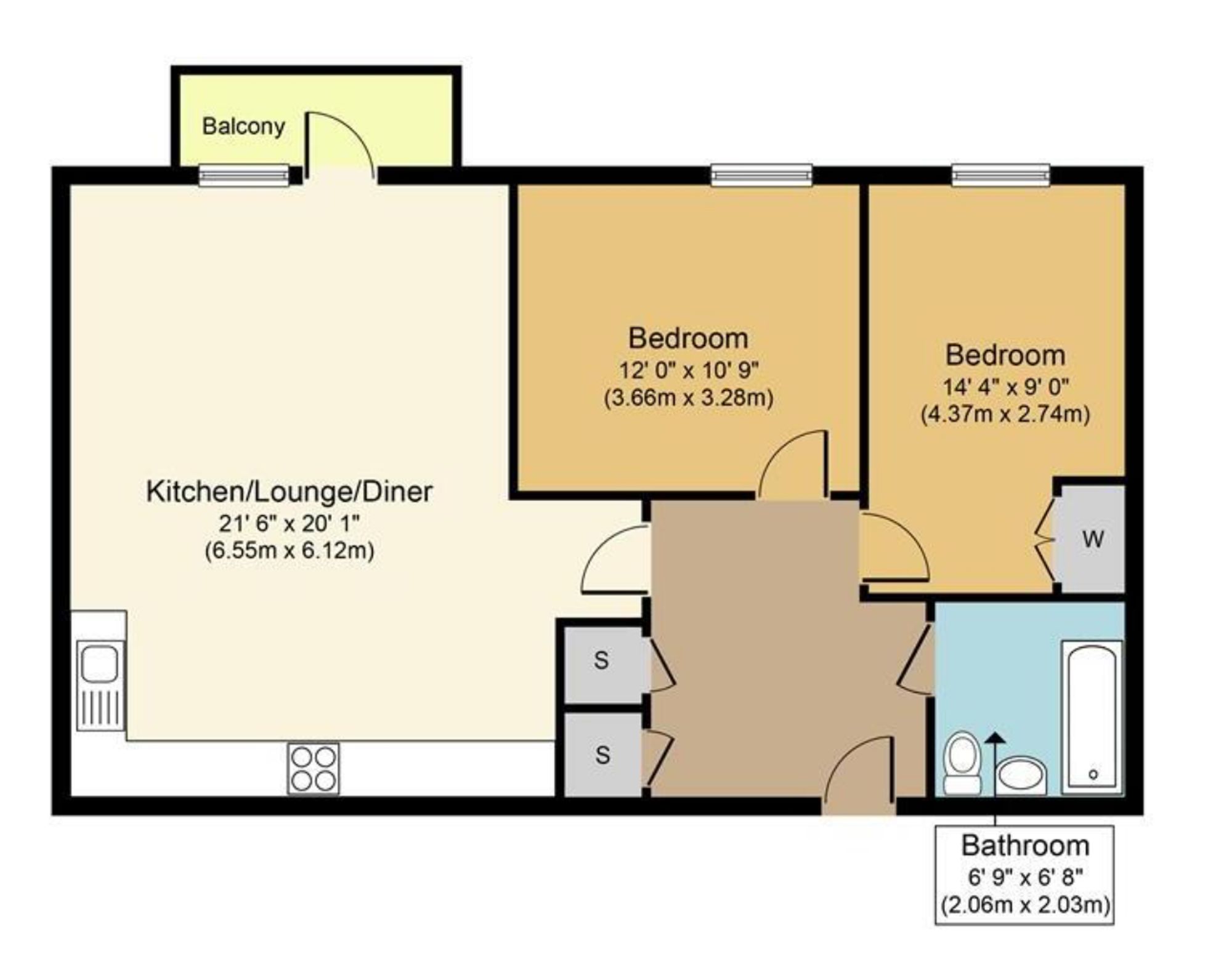 Shared Ownership, Russells Crescent, Horley floorplan