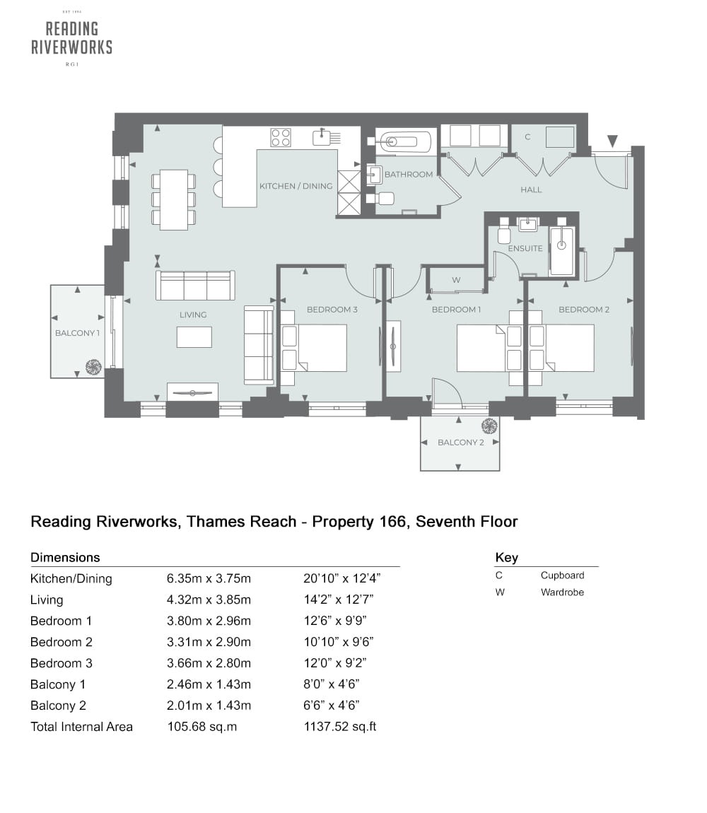 166, Reading, Rg1 8Bu, Reading floorplan