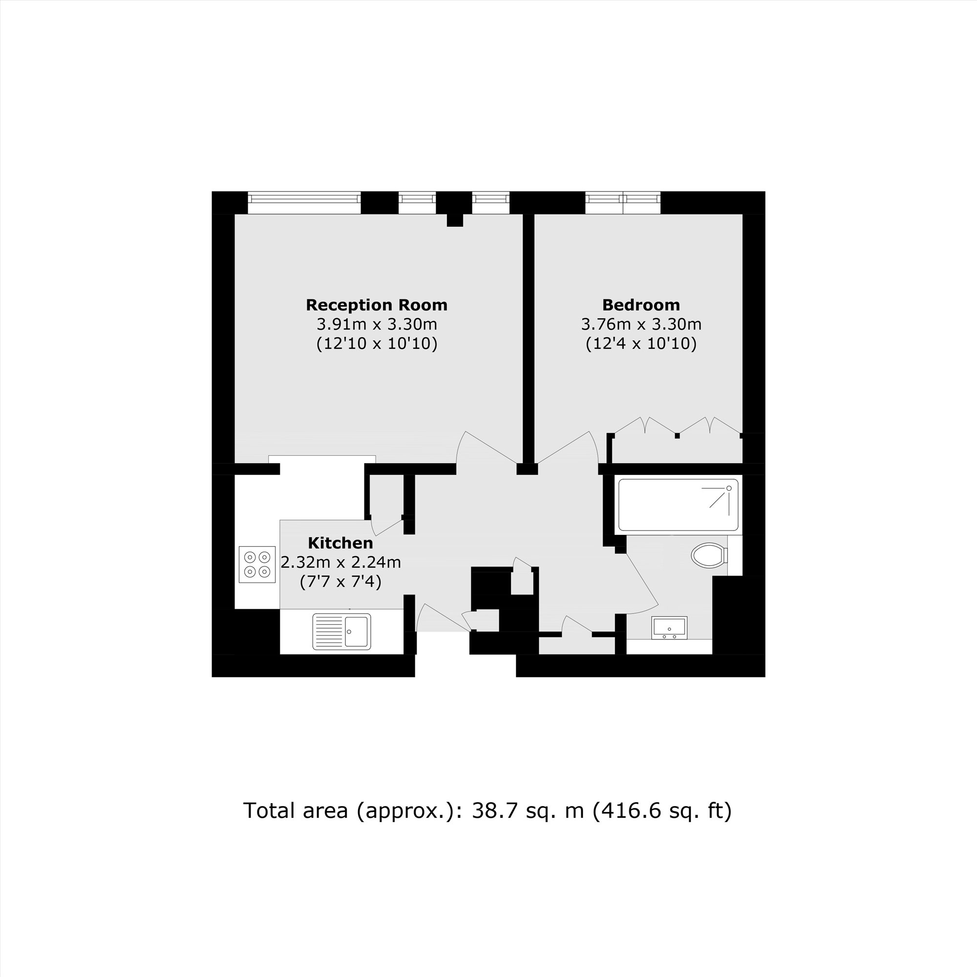 Flat 405, Queens Quay, 58, Upper Thames Street, London floorplan
