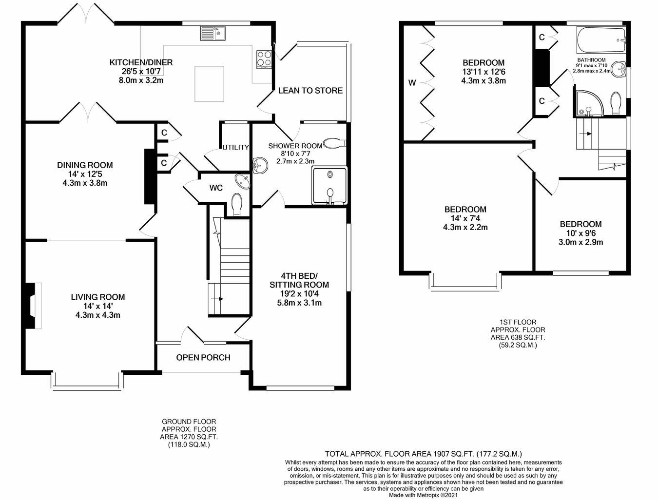 9, Cerrigcochion Lane, Brecon floorplan