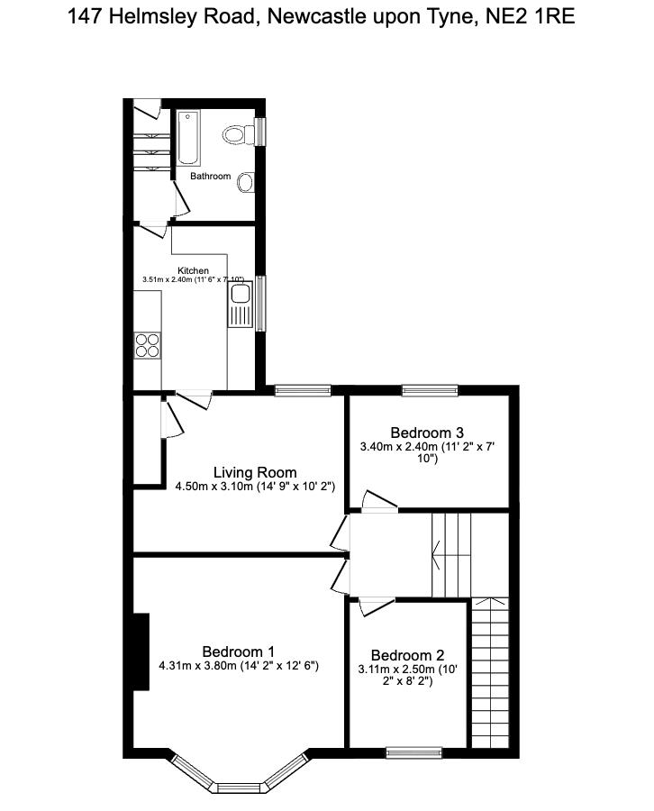 Helmsley Road, Newcastle Upon Tyne floorplan