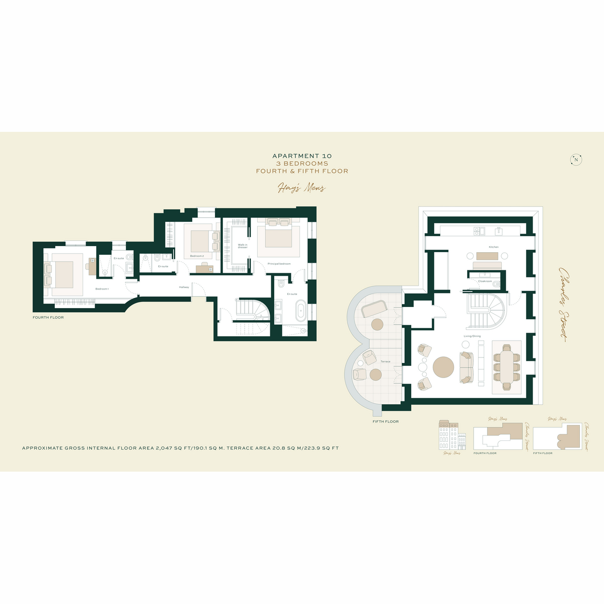 Flat Penthouse, 6, Charles Street, London floorplan