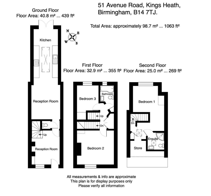 51, Avenue Road, Birmingham floorplan