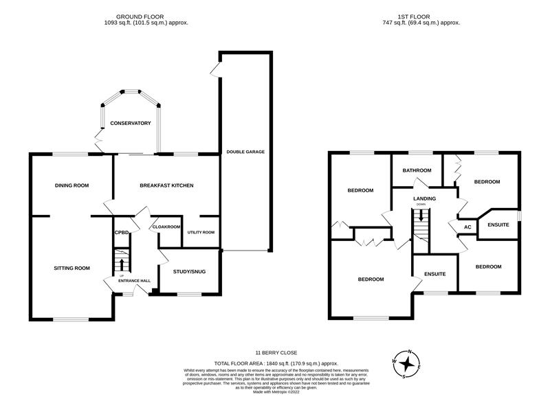 Berry Close, Powick, Worcestershire WR2, 4 bedroom linkdetached house